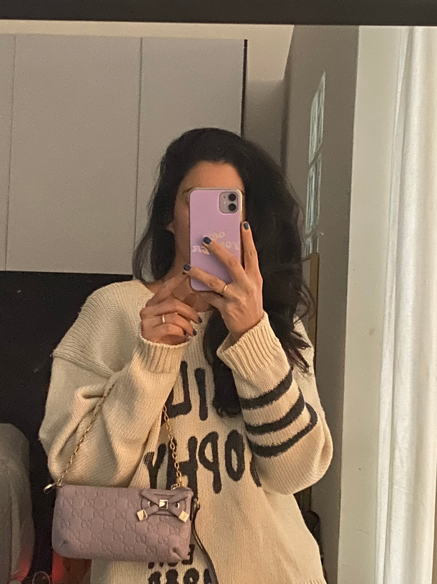 Gucci pochette monogram lilac