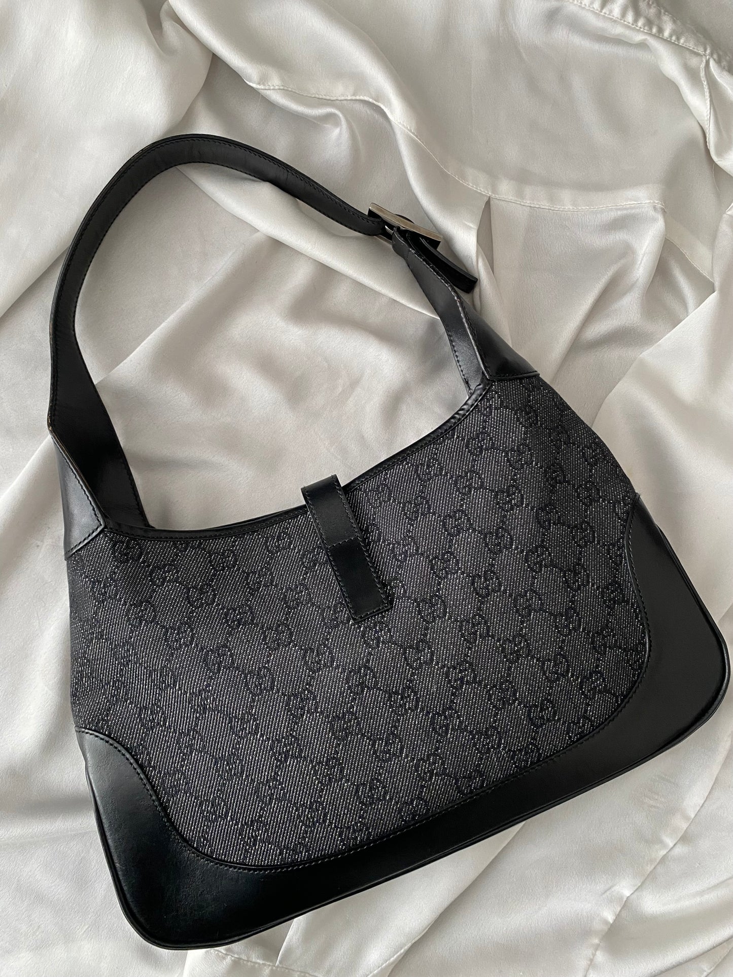 Gucci Jackie monogram denim grigio