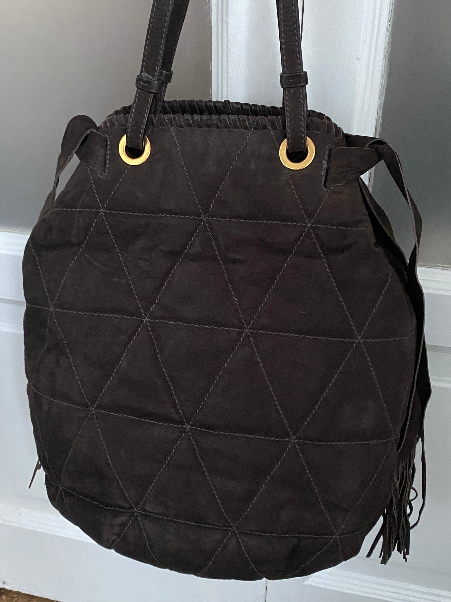 Miu miu maxi bag in camoscio