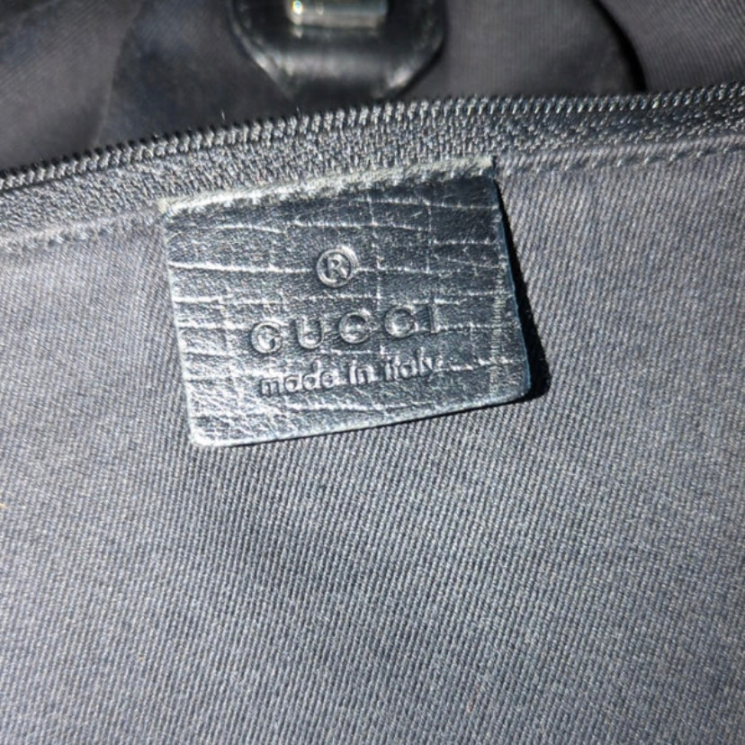 Gucci black monogram hobo