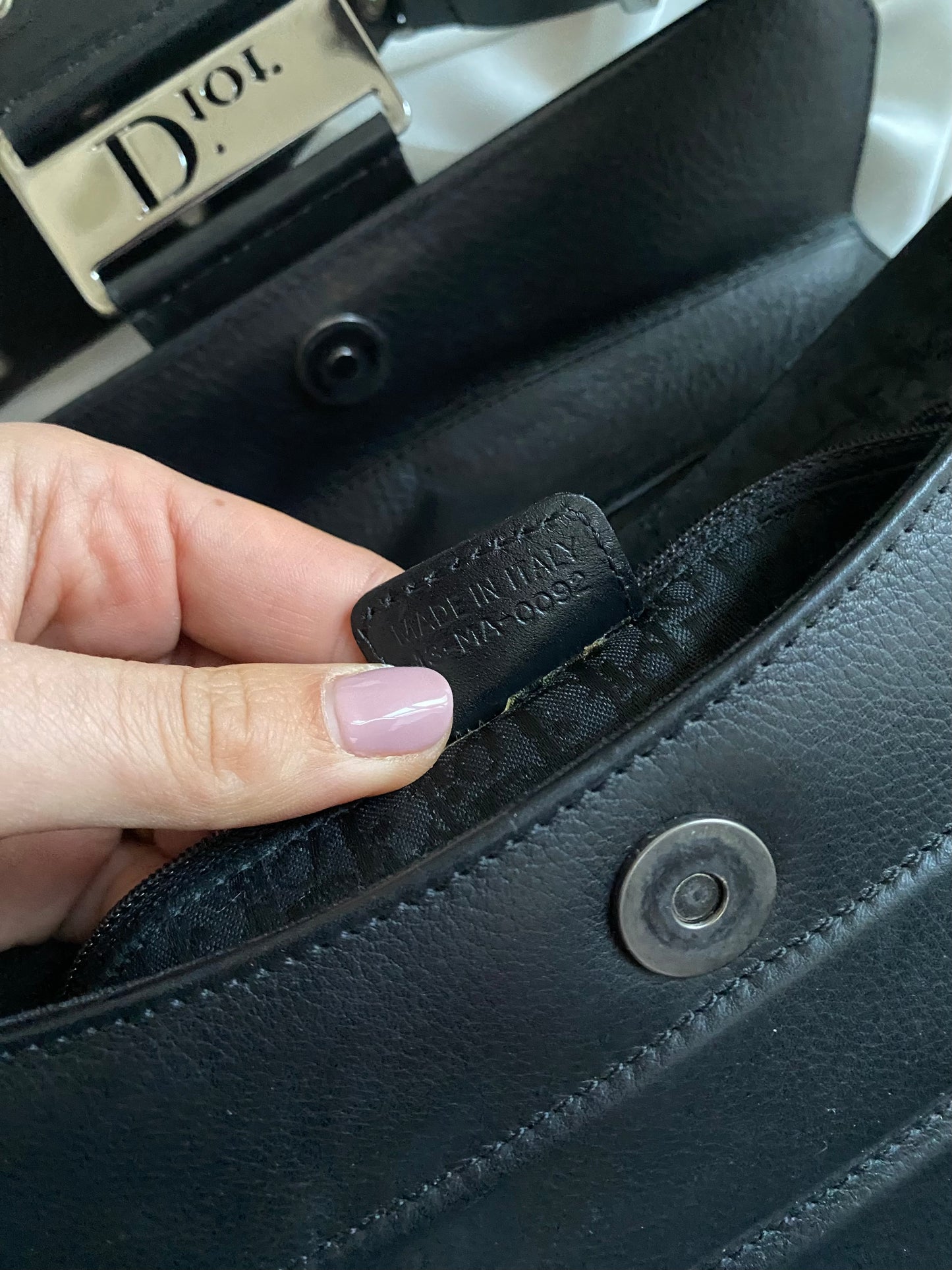 Dior columbus street chic pelle nera