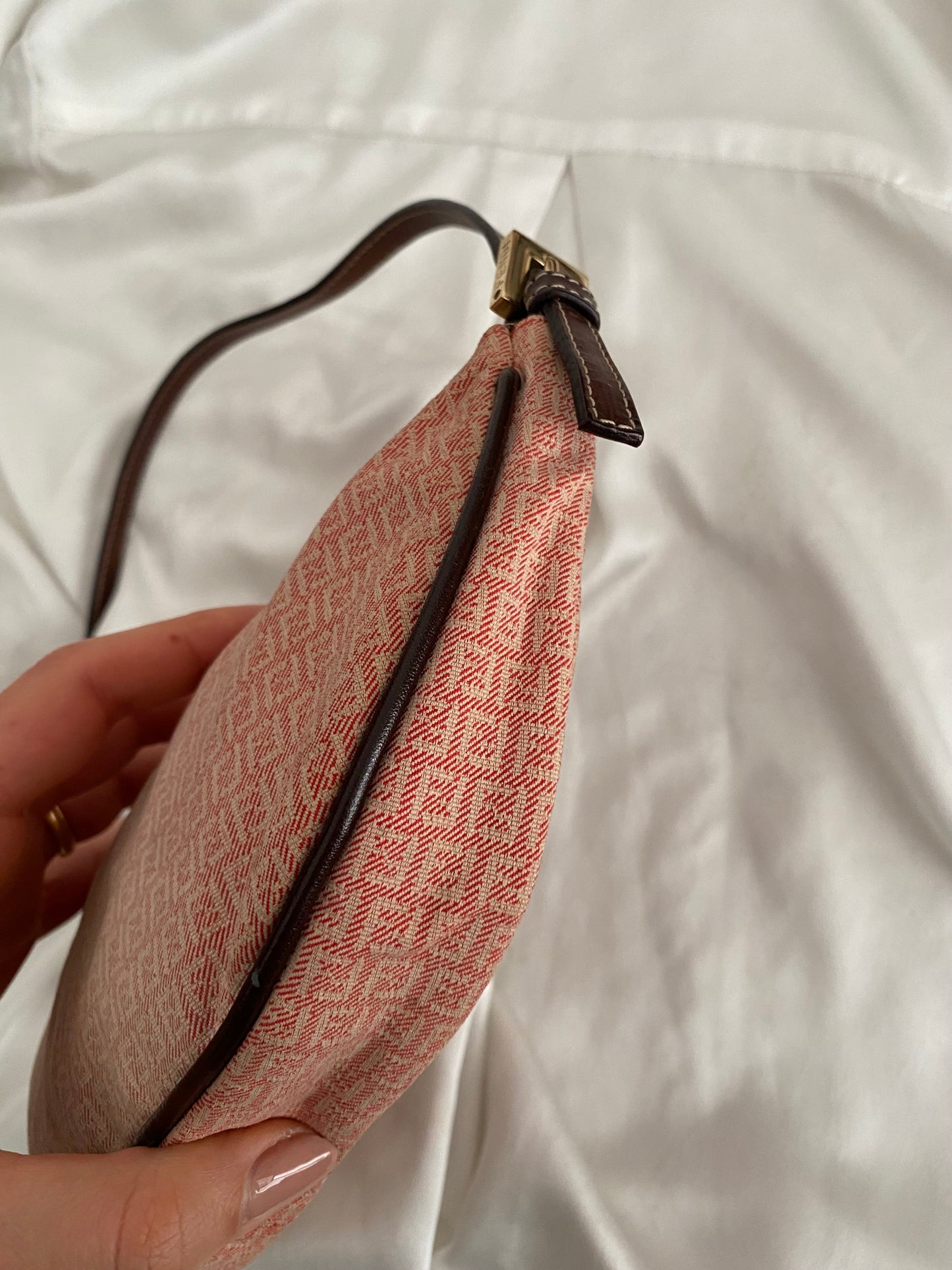 Fendi half moon faded red