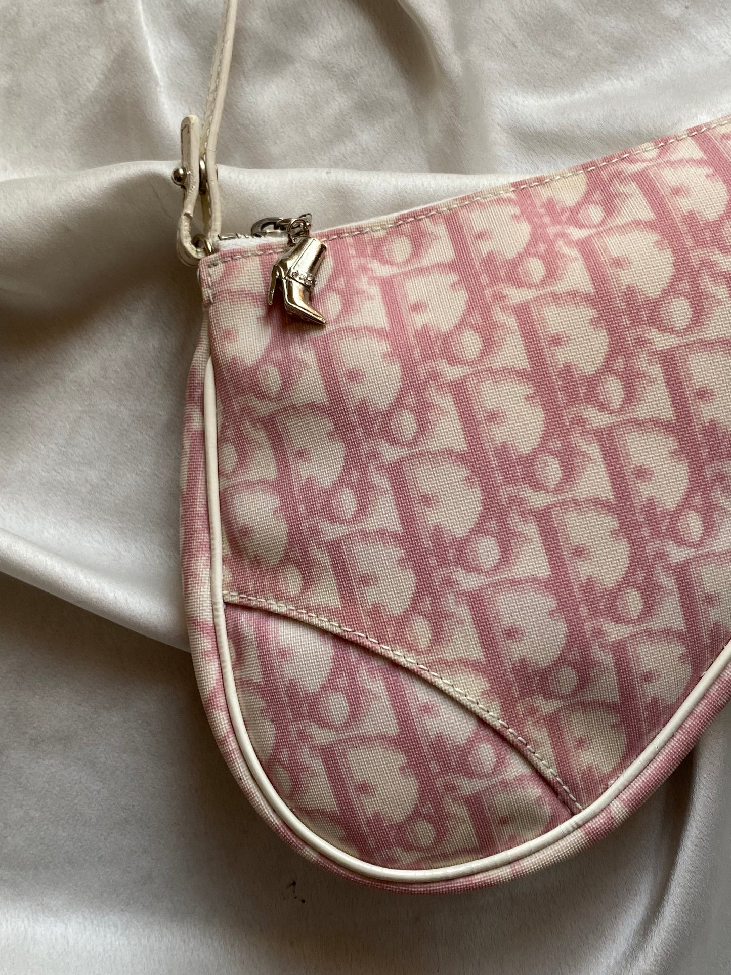 Dior mini saddle monogram rosa