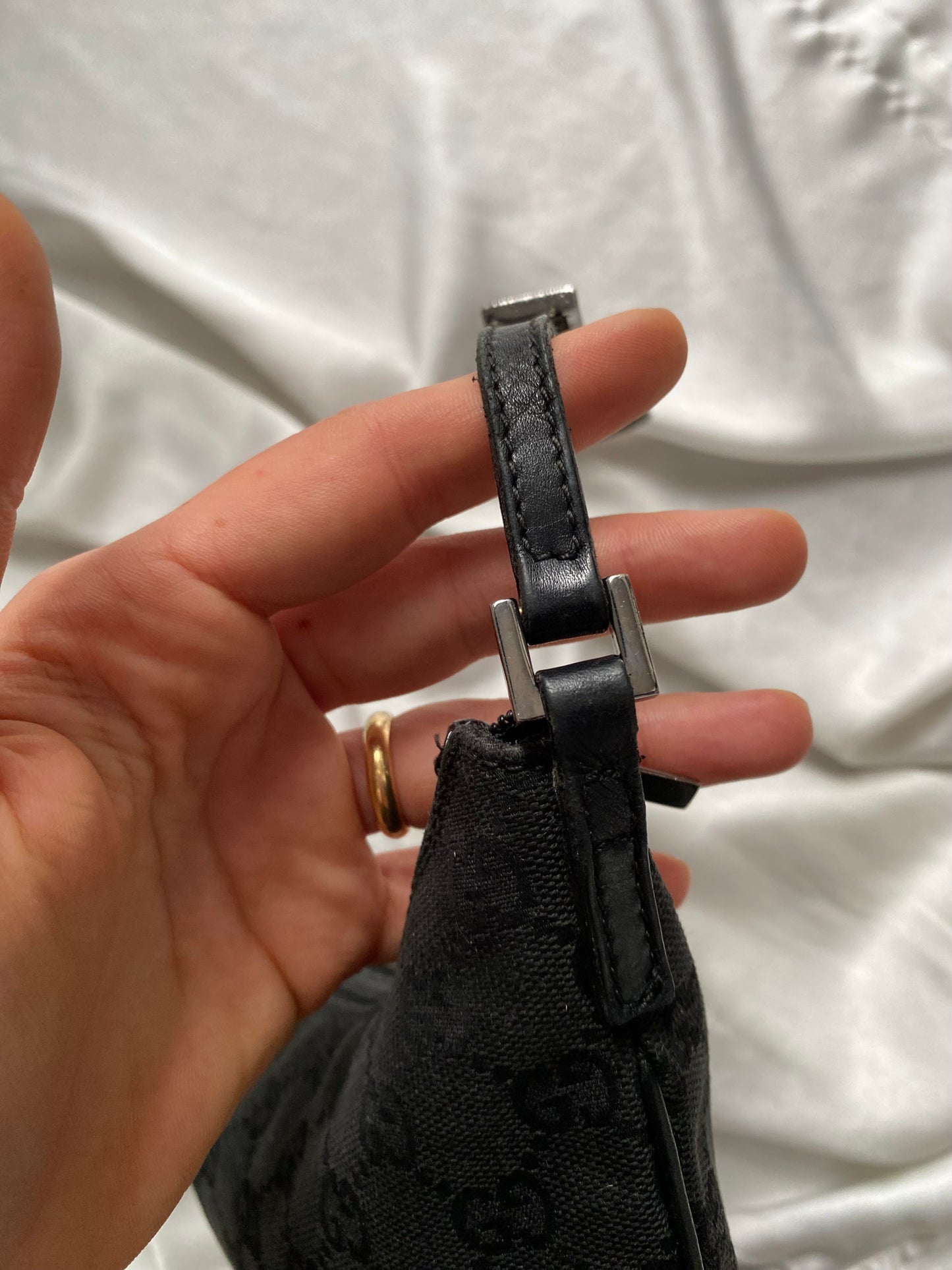 Gucci moon hobo monogram nero