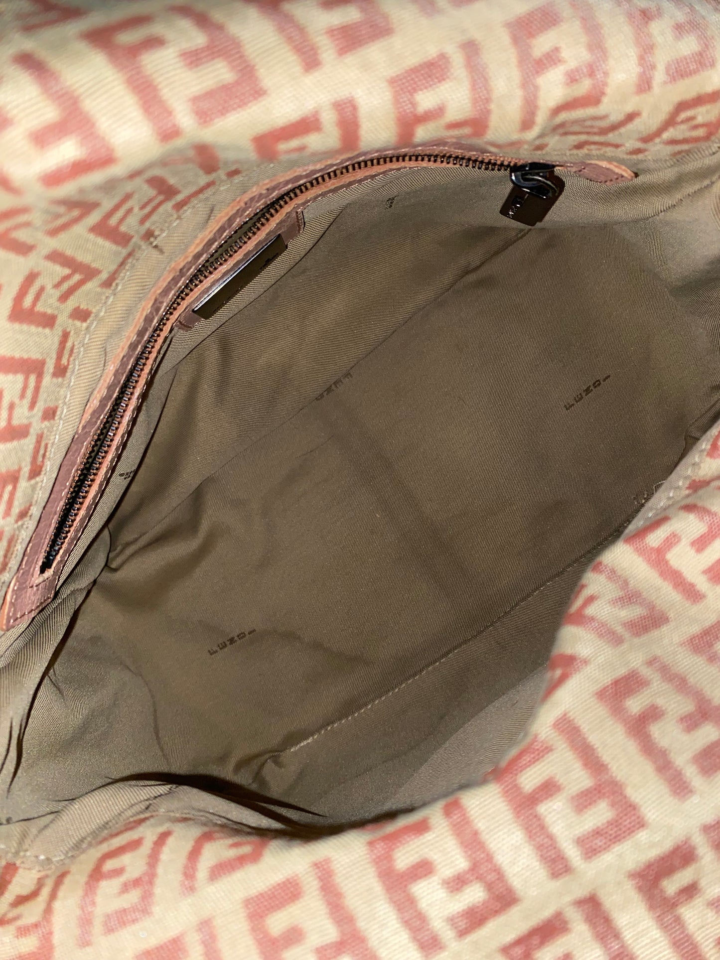 Fendi mamma double flap rosa e beige