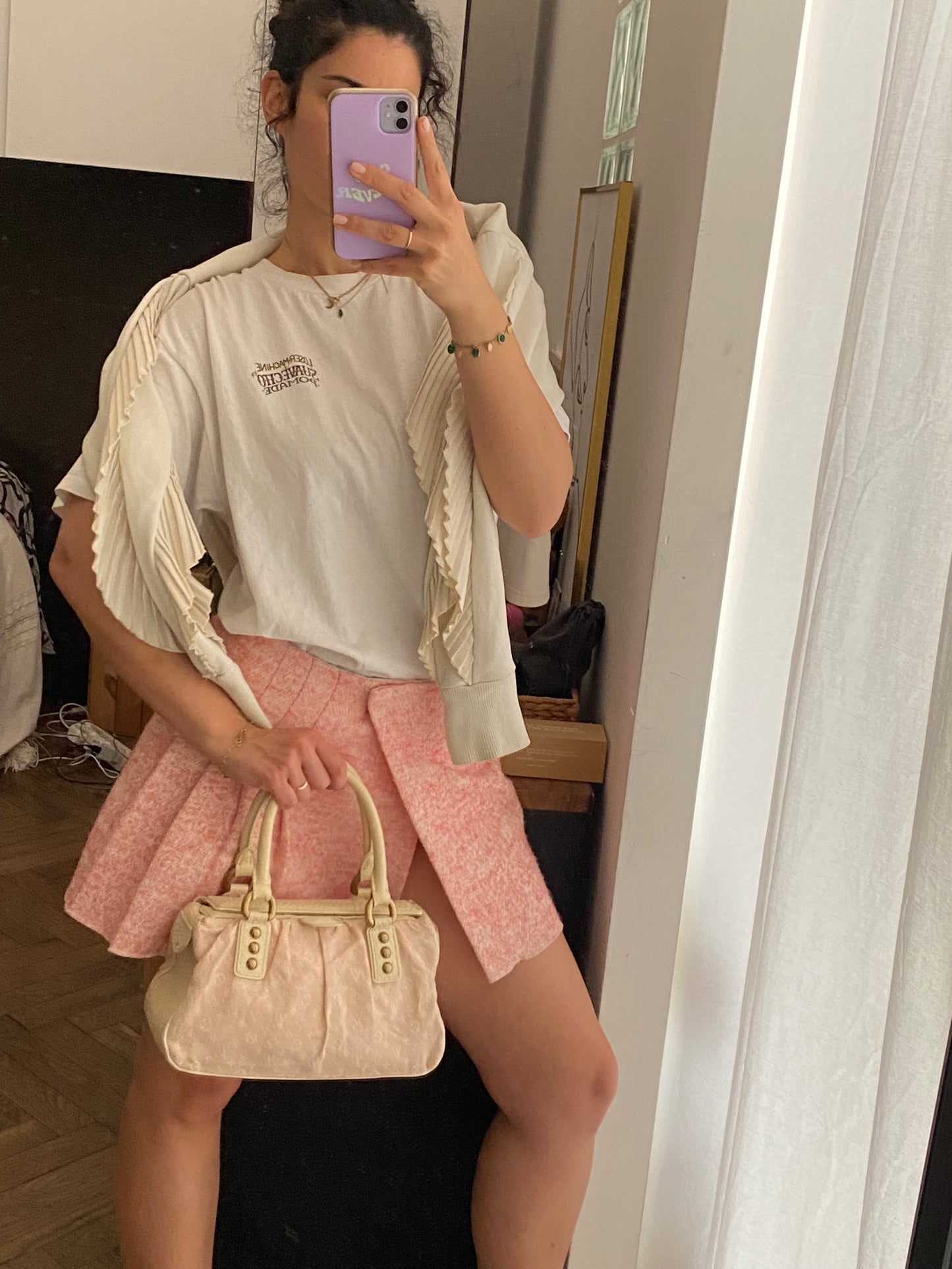 Louis Vuitton Mini Lin Trapeze PM denim rosa