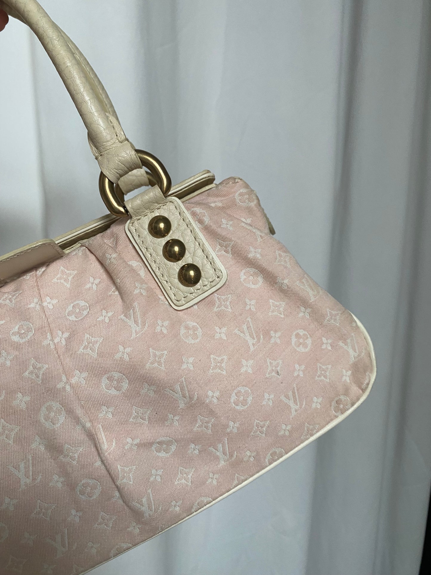 Louis Vuitton Mini Lin Trapeze PM denim rosa