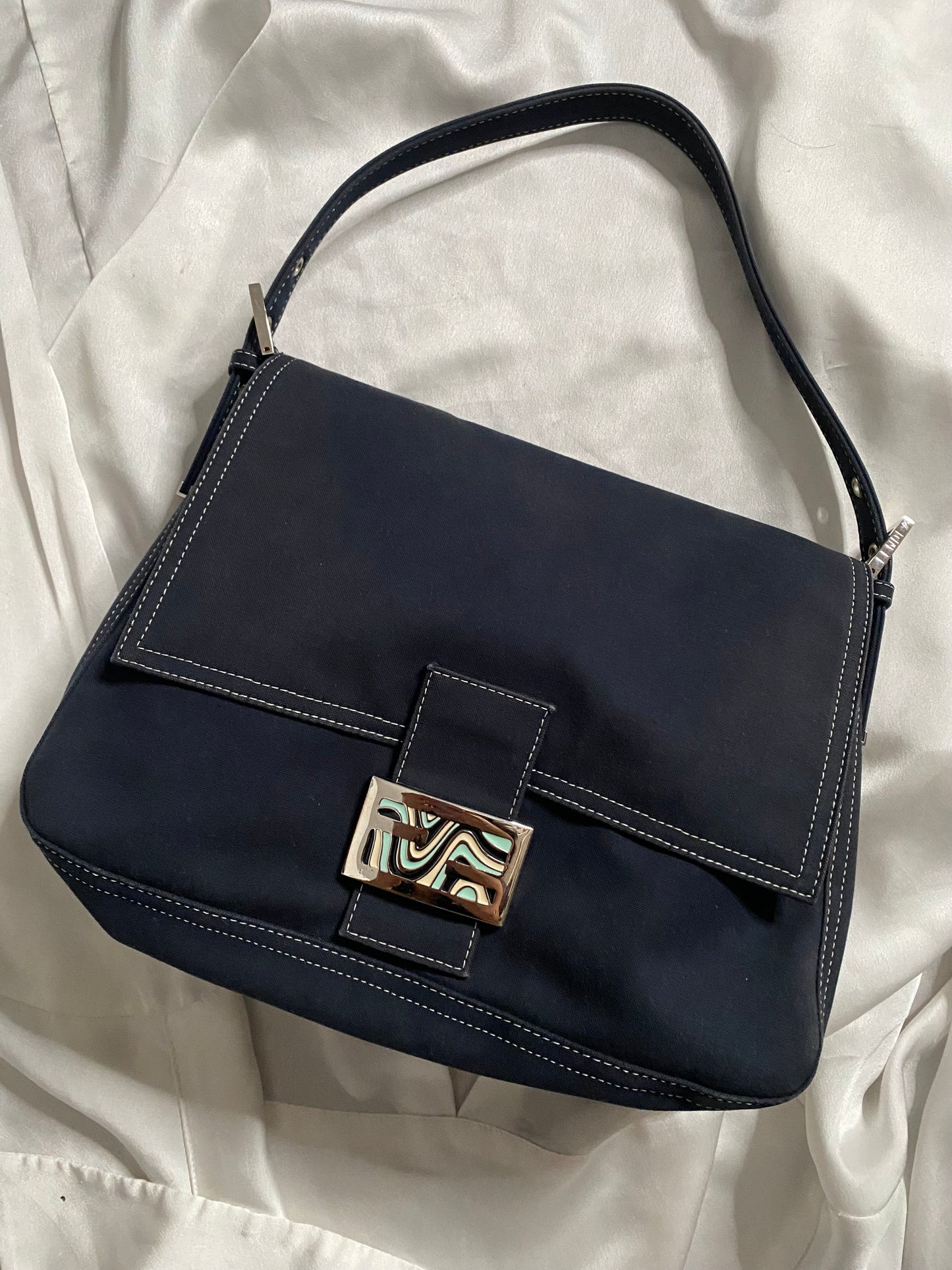 Fendi mamma baguette denim