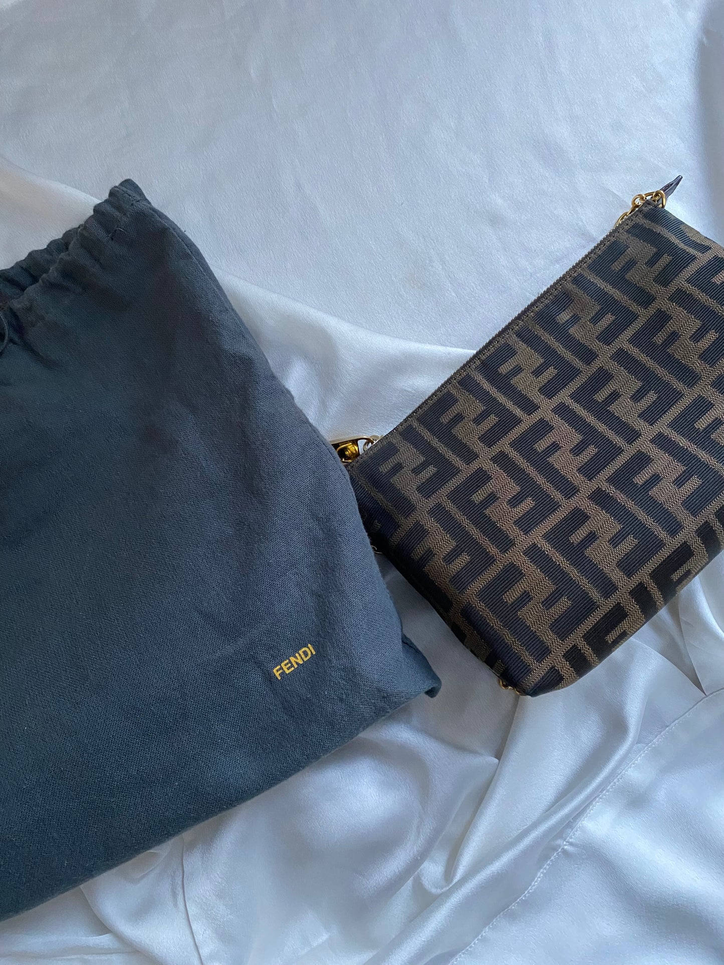 Fendi zucca clutch