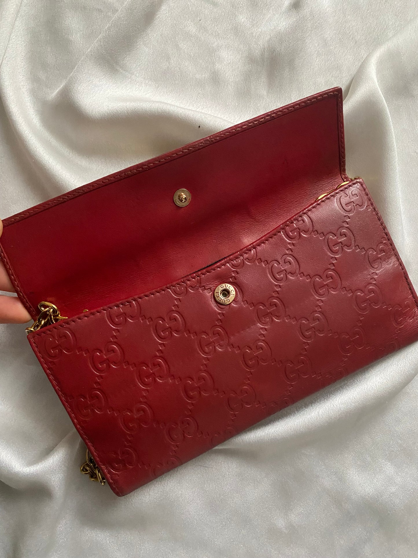 Gucci love lock pochette rossa