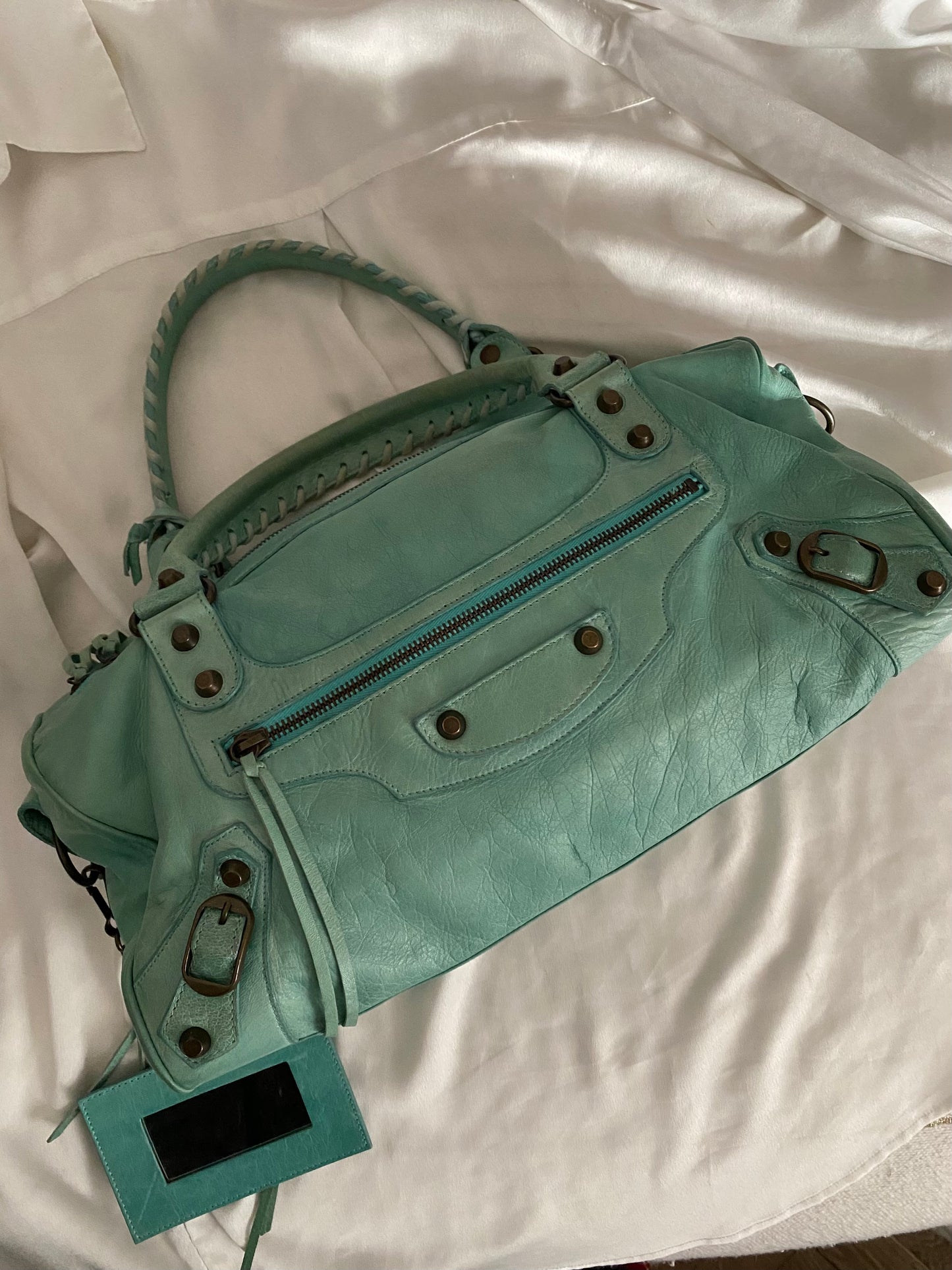 Balenciaga twiggy mint green