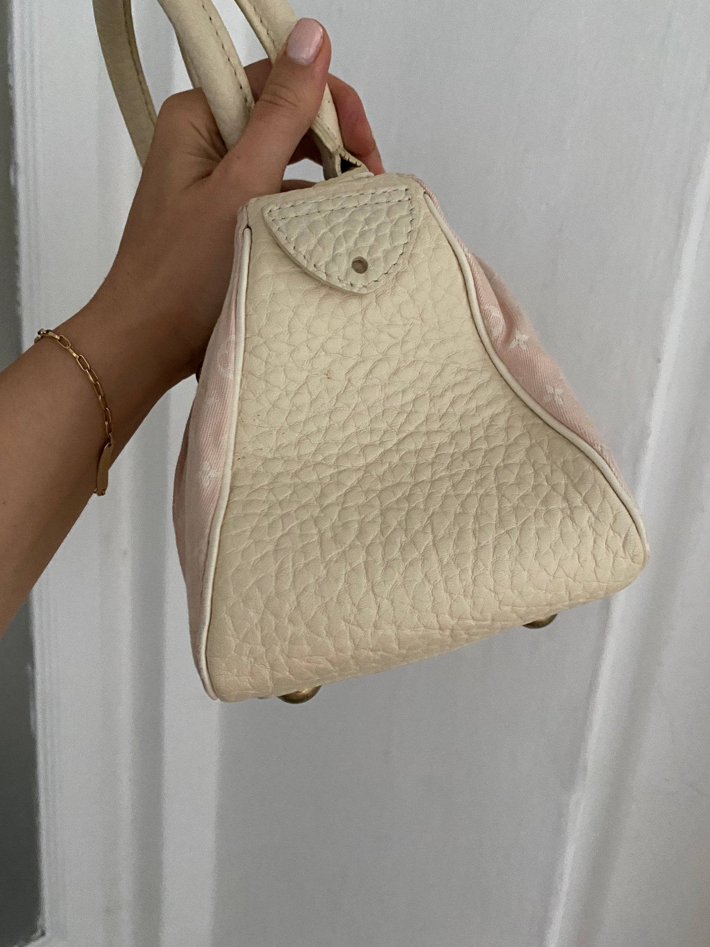 Louis Vuitton Mini Lin Trapeze PM denim rosa