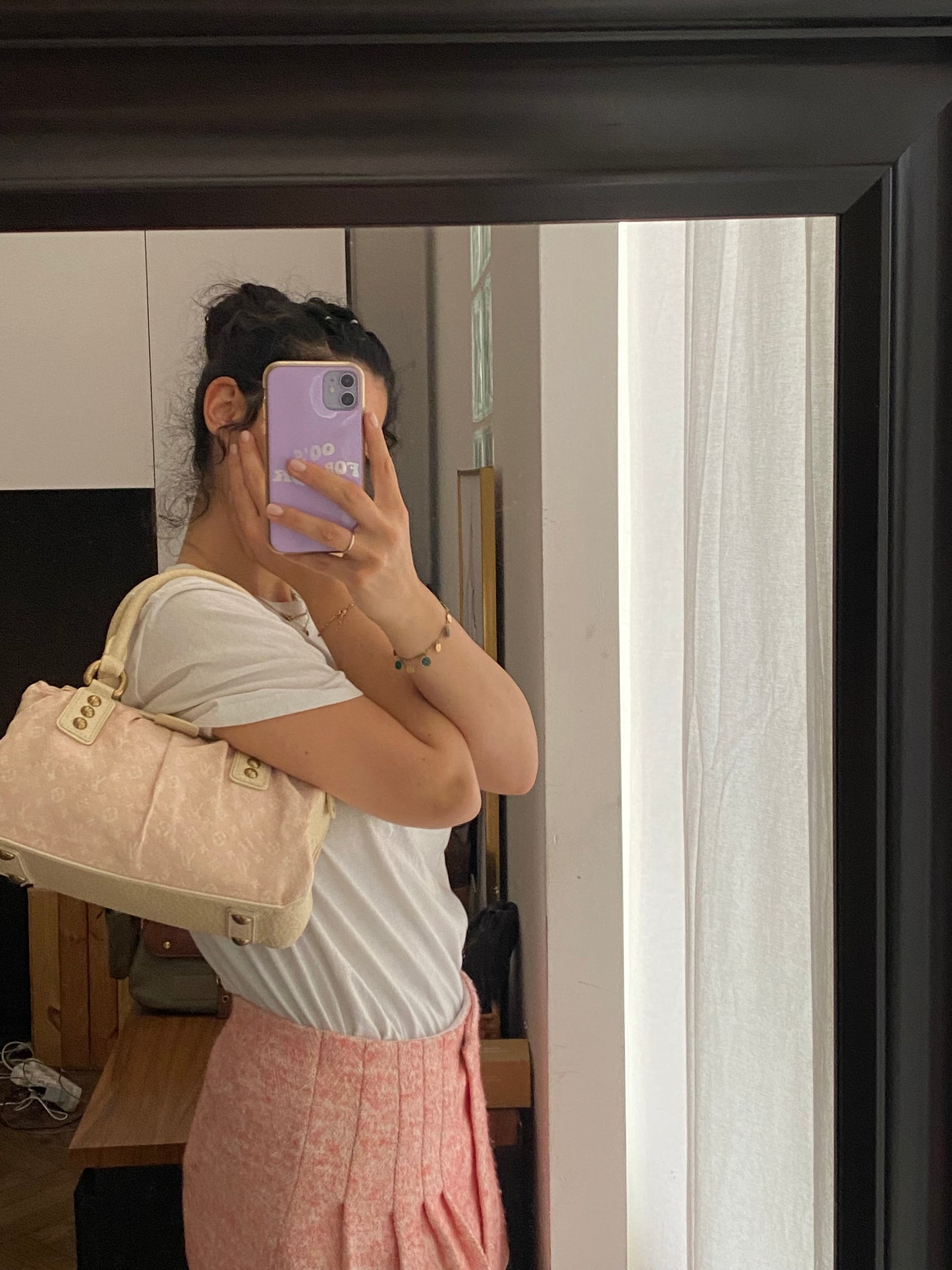 Louis Vuitton Mini Lin Trapeze PM denim rosa