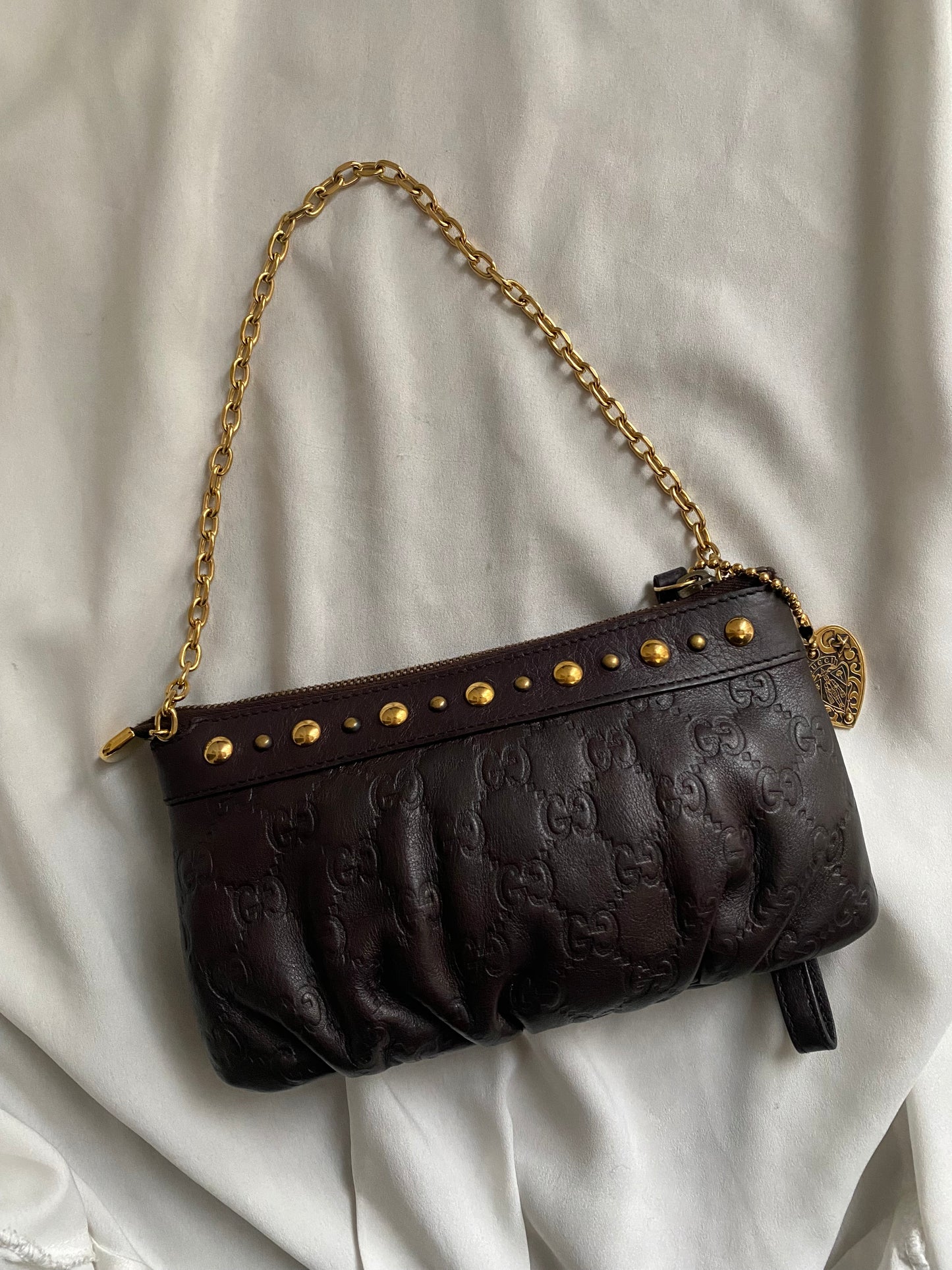 Gucci pochette chocolate brown