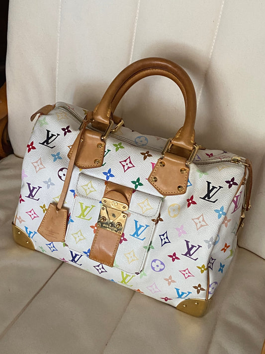Louis Vuitton multicolor speedy 30 edizione limitata Takashi Murakami
