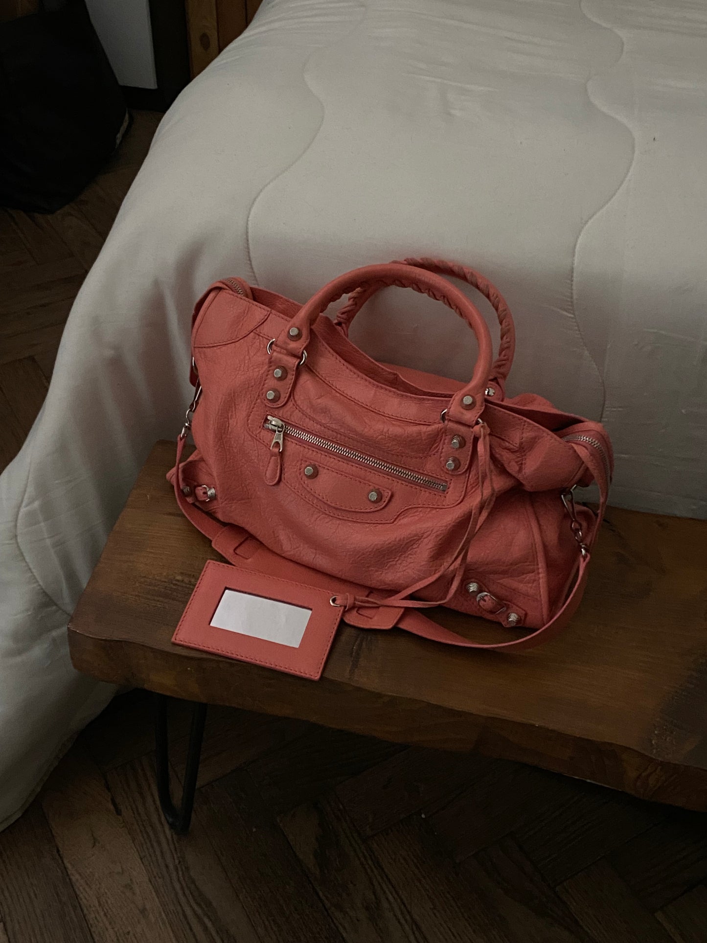 Balenciaga city rose azalee giant hw silver