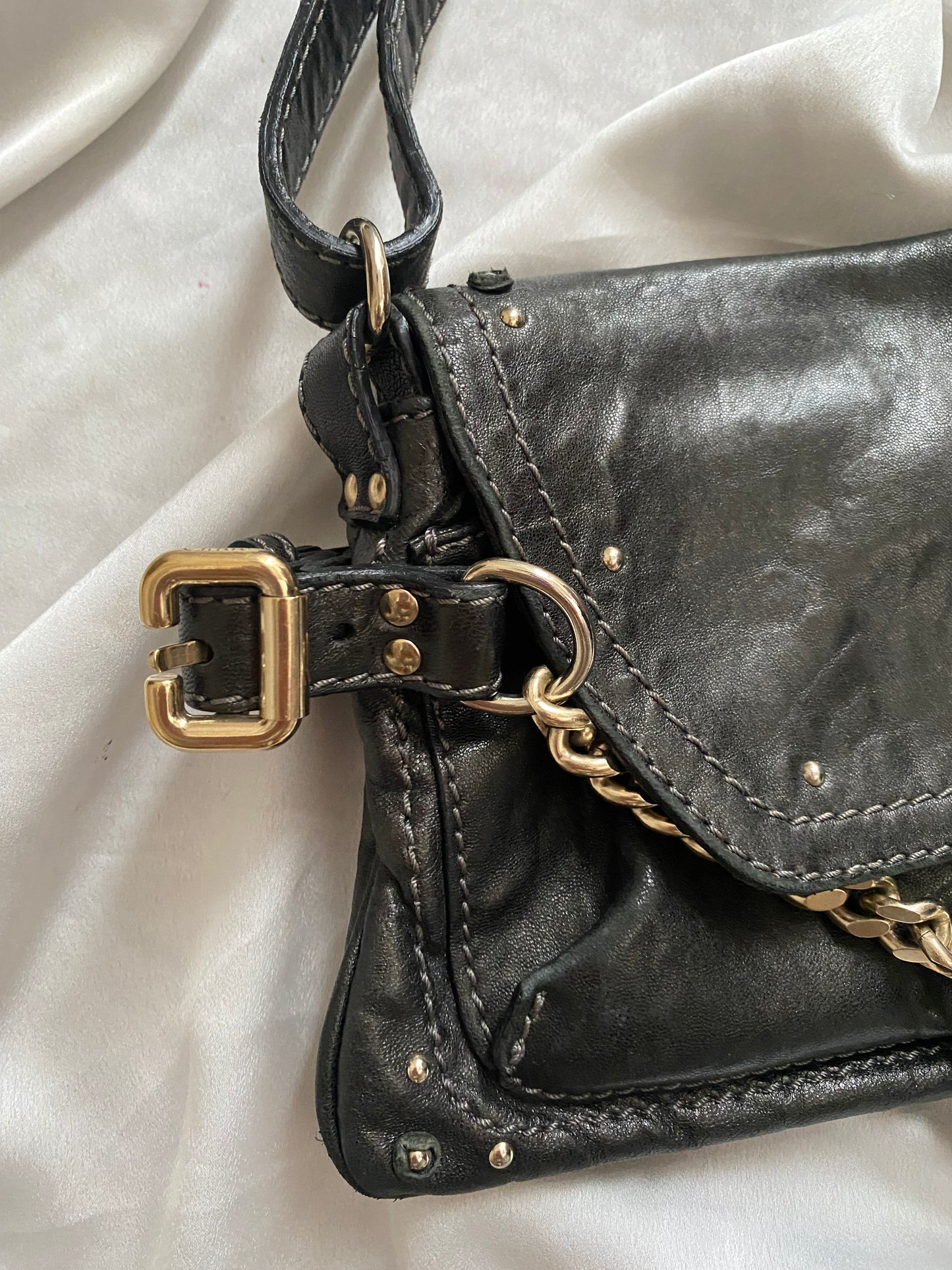 Chloé maxi lock black pochette