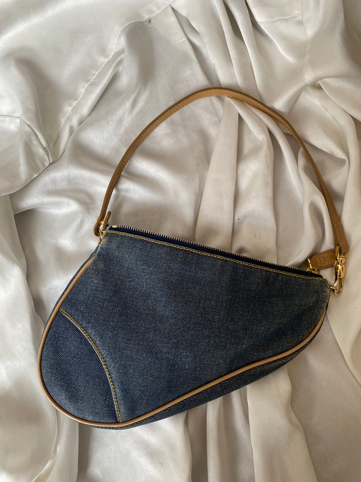 Dior mini saddle denim