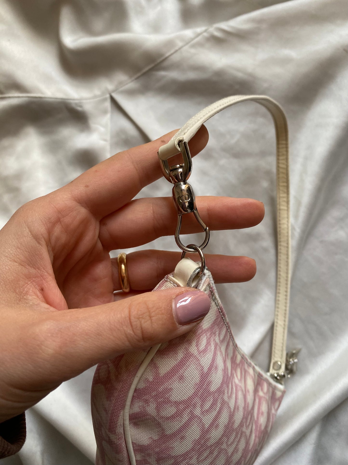 Dior mini saddle monogram rosa