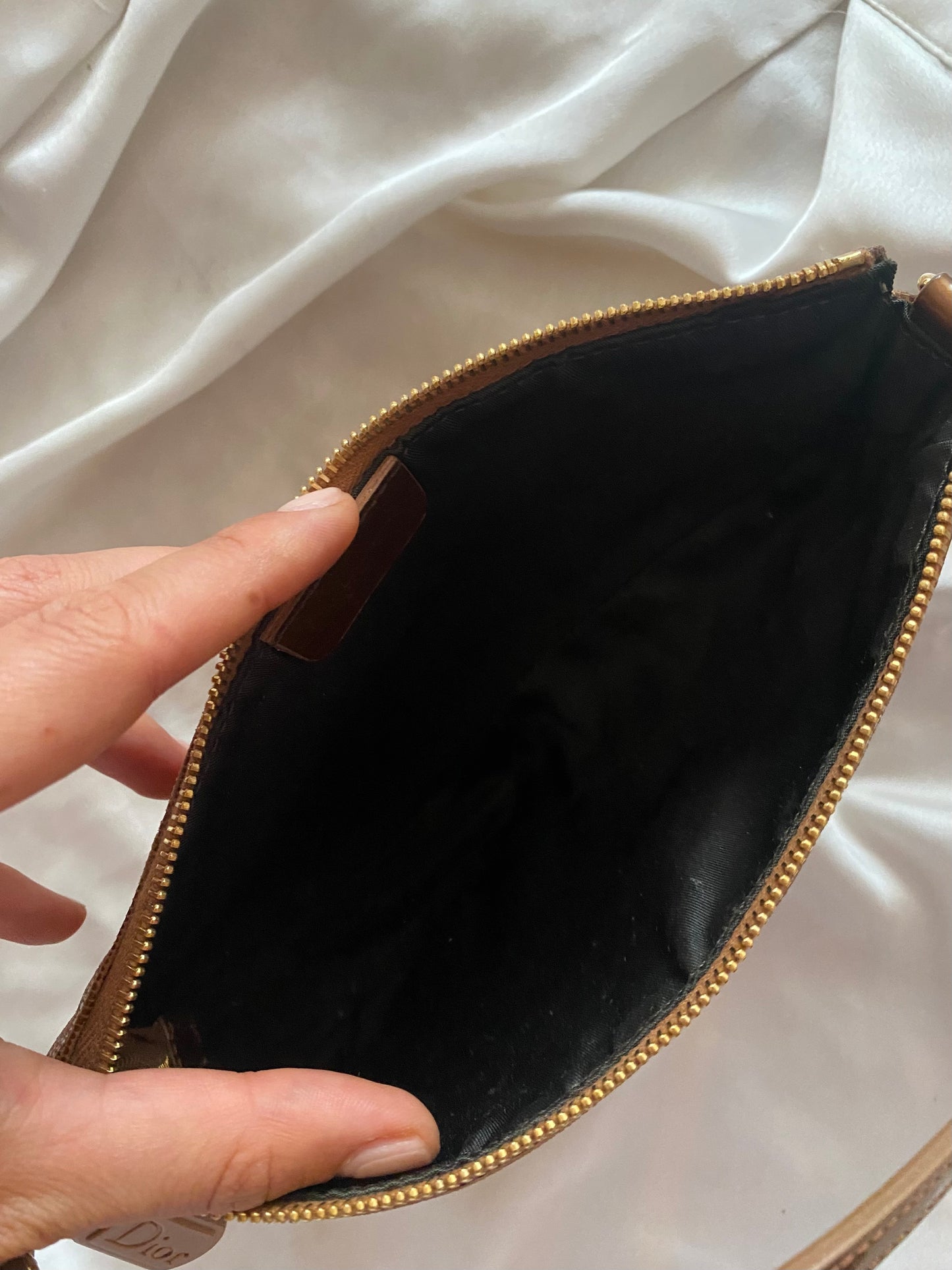 Dior mini saddle lizard brown