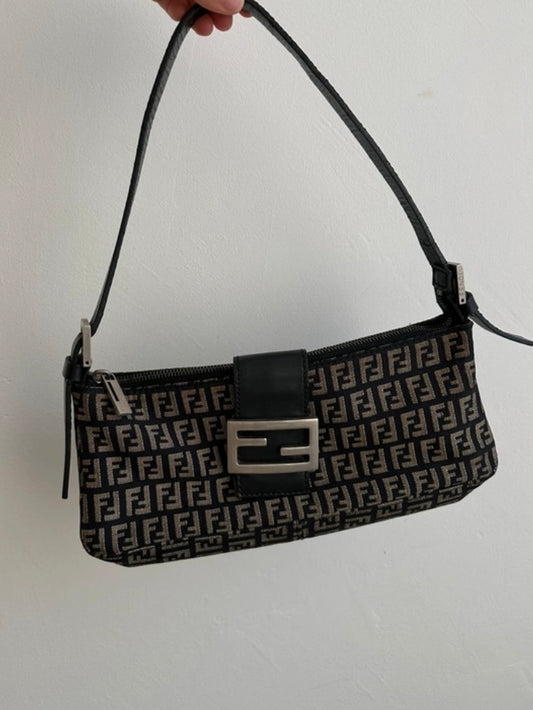 Fendi baguette monogram zucchino black