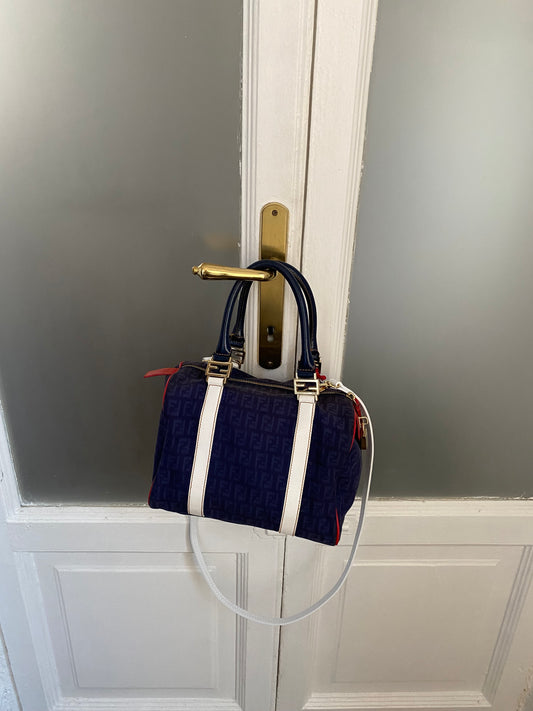 Mini bauletto Fendi monogram zucchino French flag