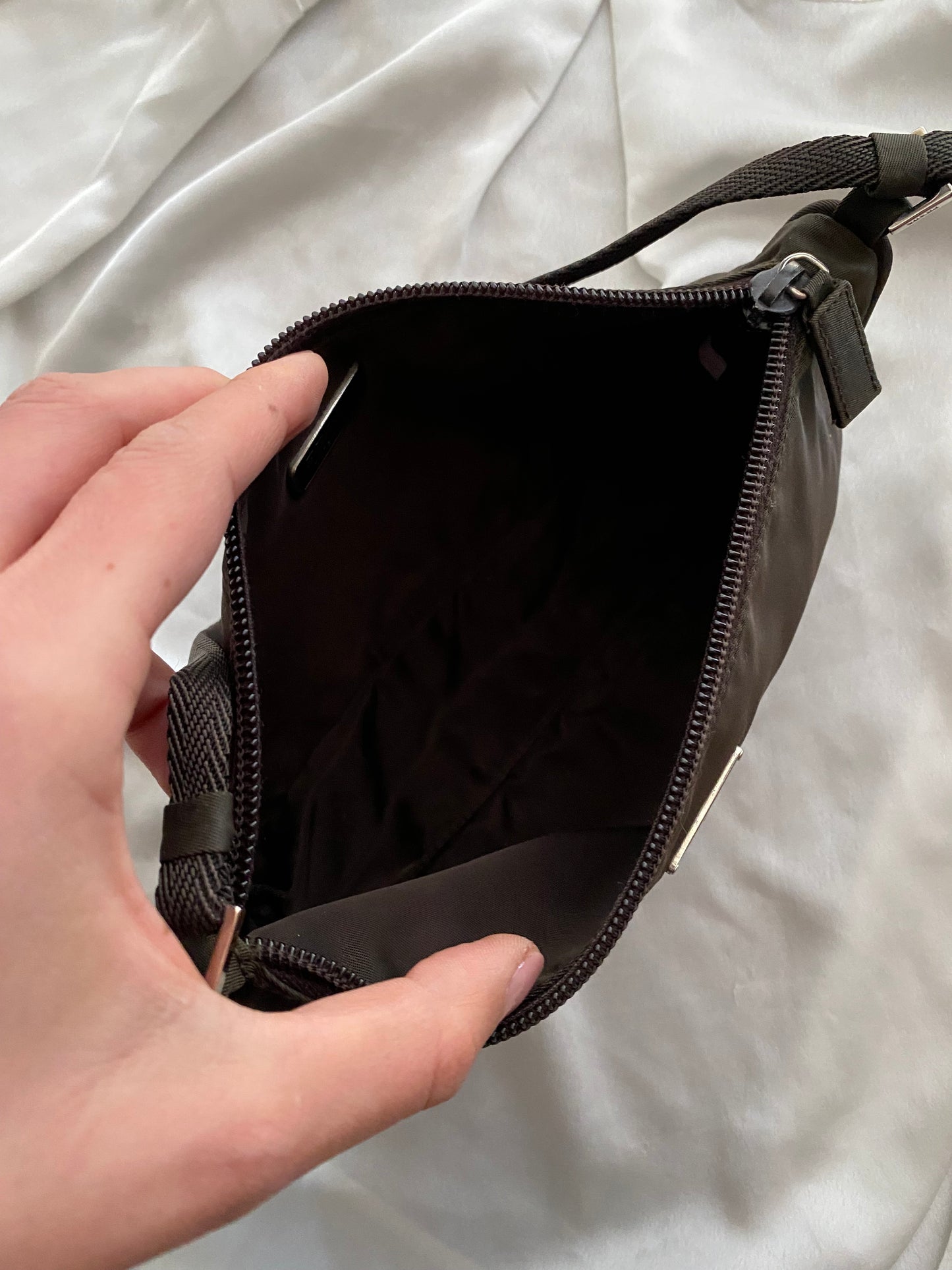 Prada hobo 2002 extra dark brown