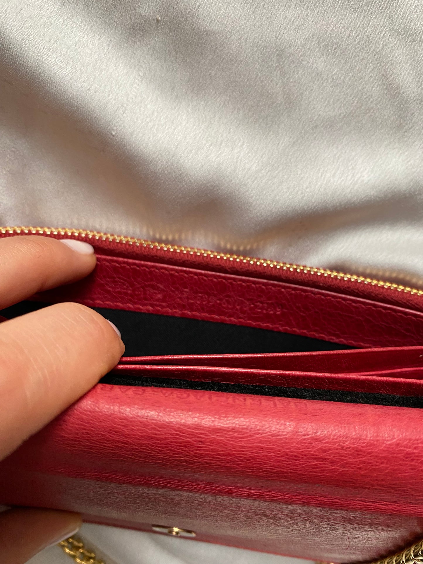 Balenciaga city pochette cherry red