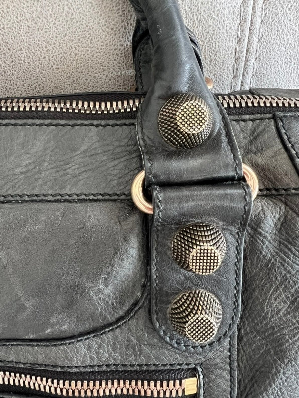 Balenciaga Work black giant hw silver
