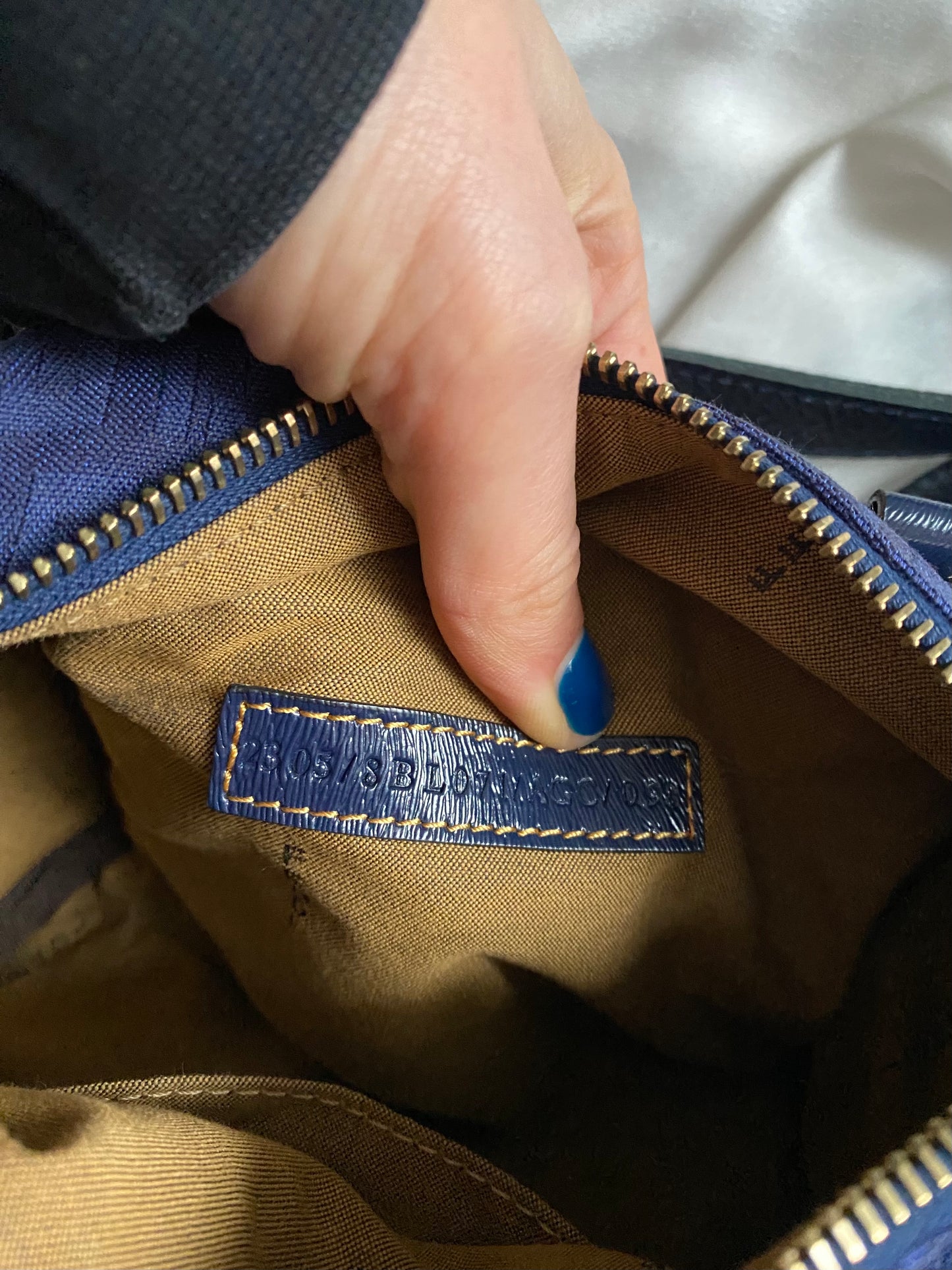Mini bauletto Fendi monogram zucchino blu