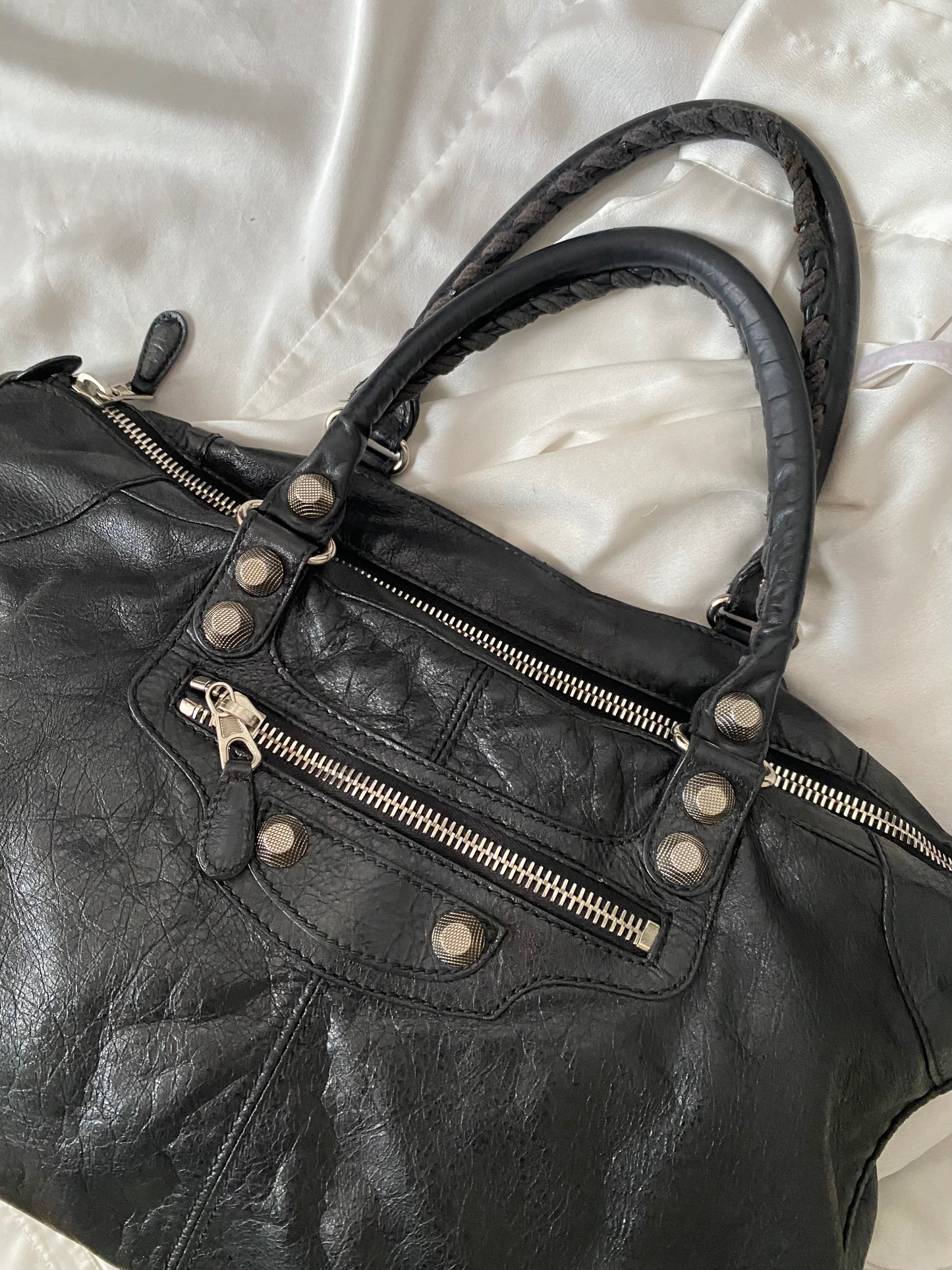 Balenciaga Work black giant hw 12 silver