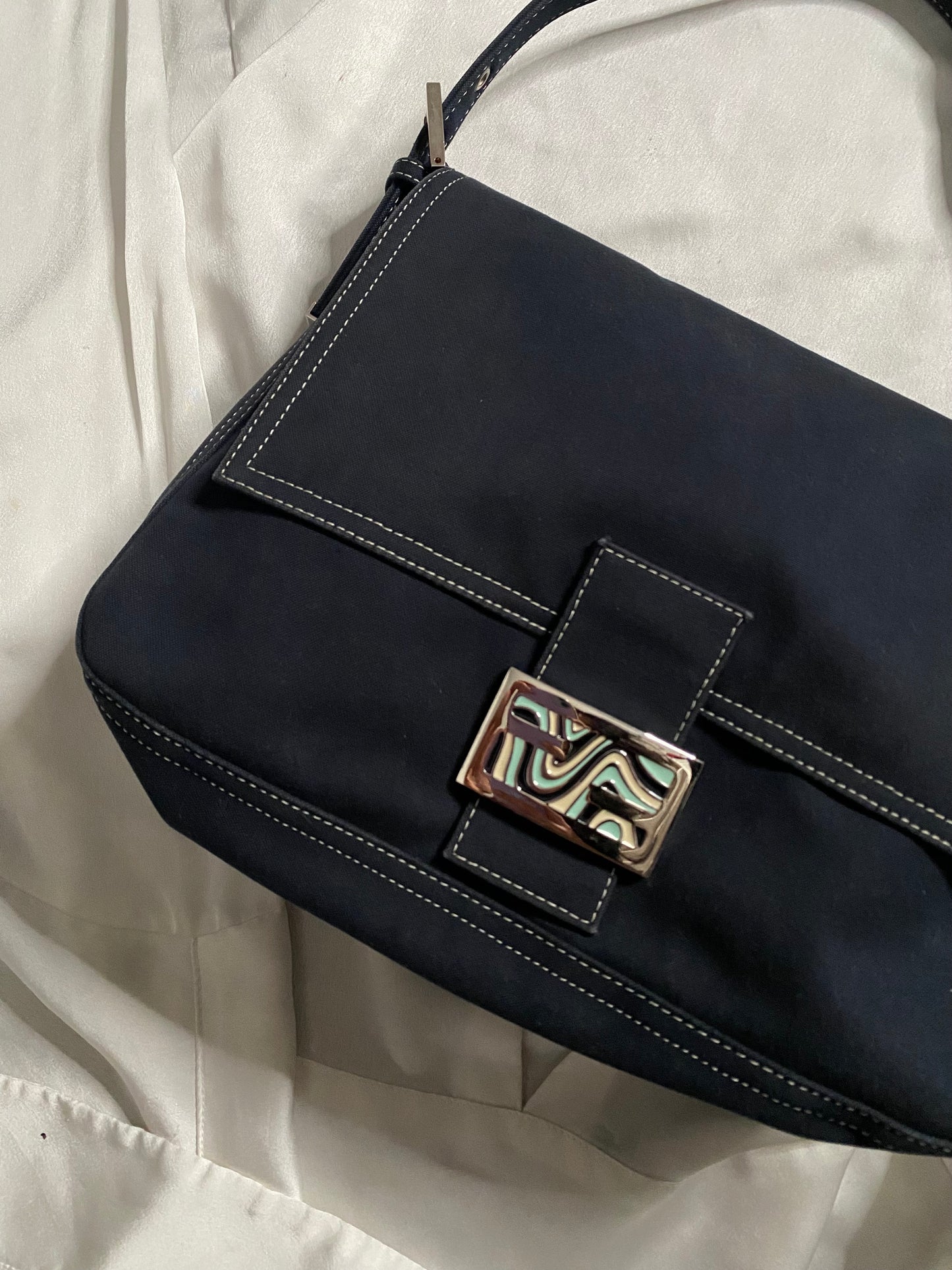 Fendi mamma baguette denim