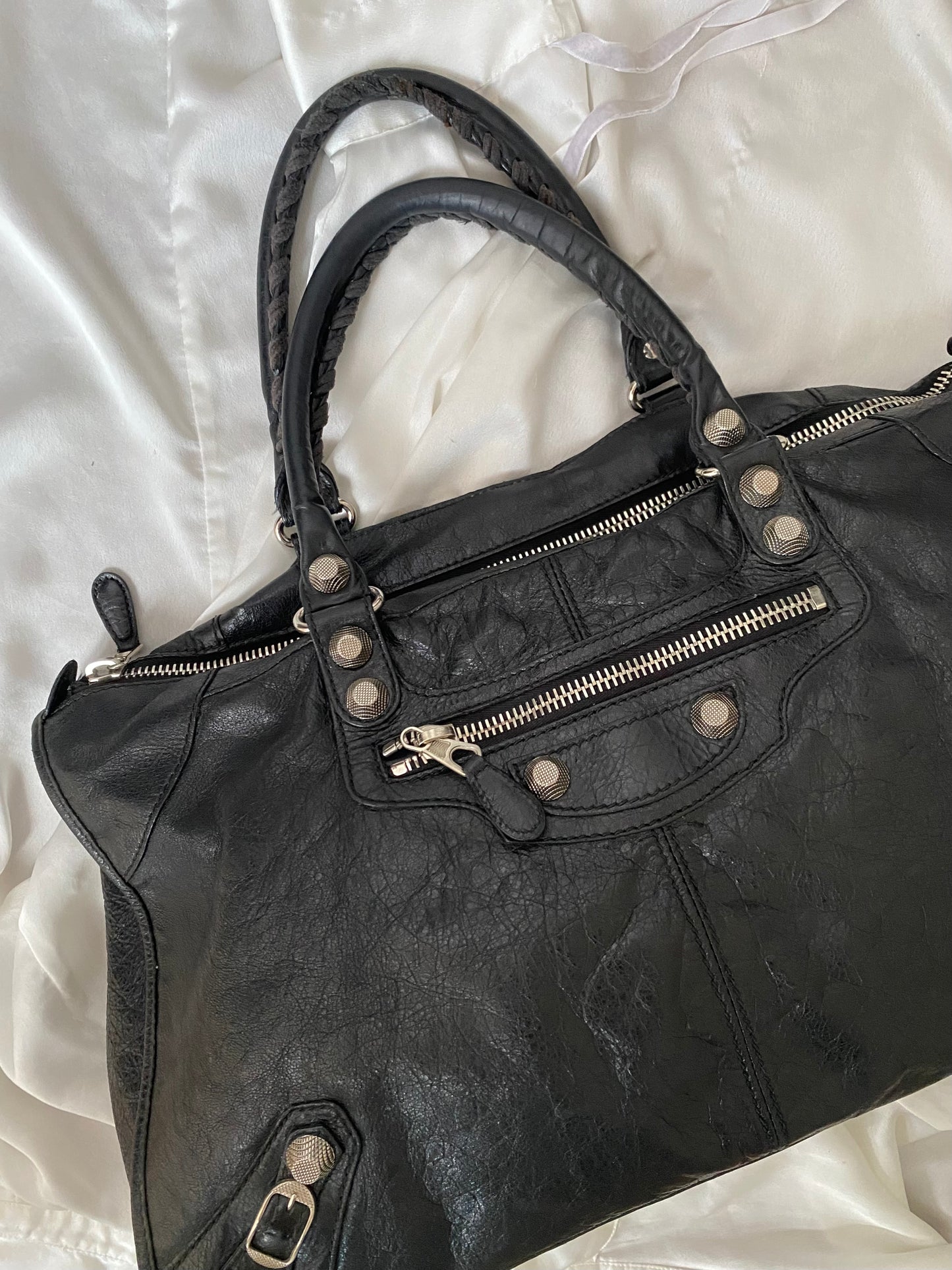 Balenciaga Work black giant hw 12 silver