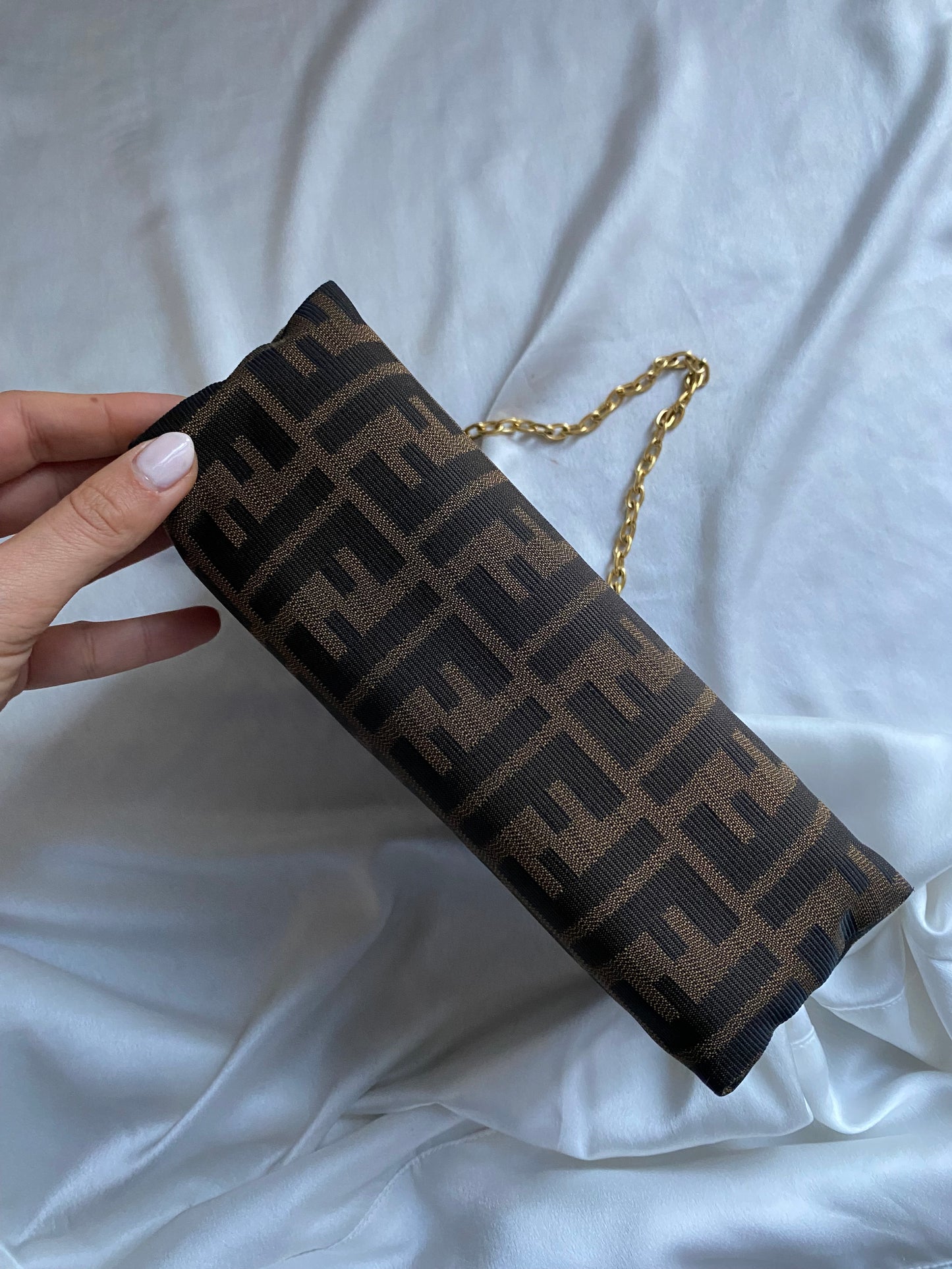 Fendi zucca clutch