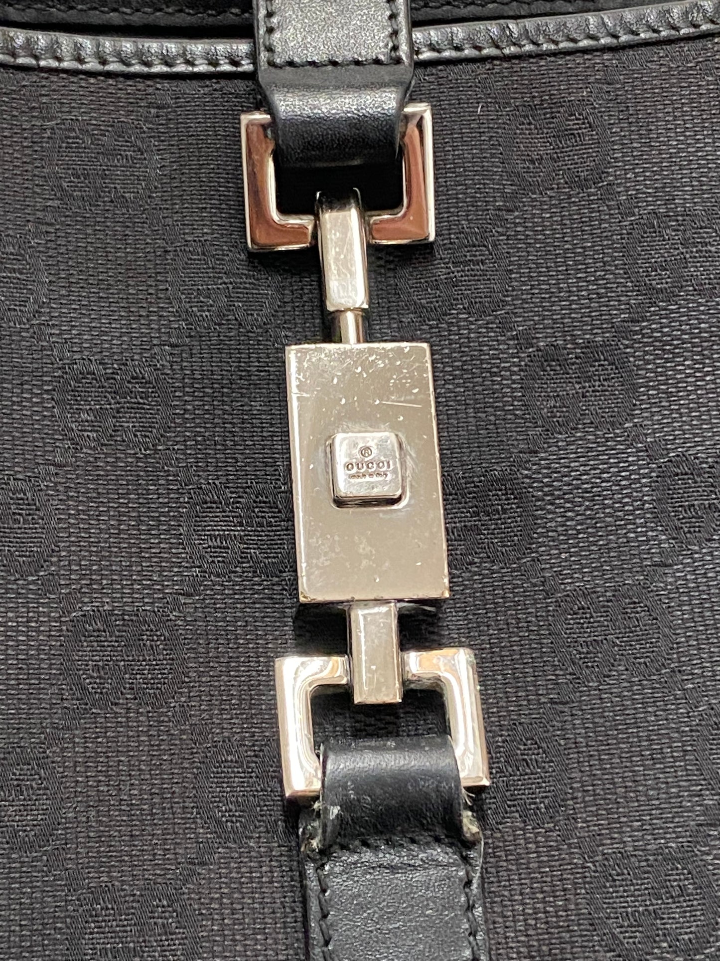 Gucci Jackie monogram nero hardware argento era Tom Ford