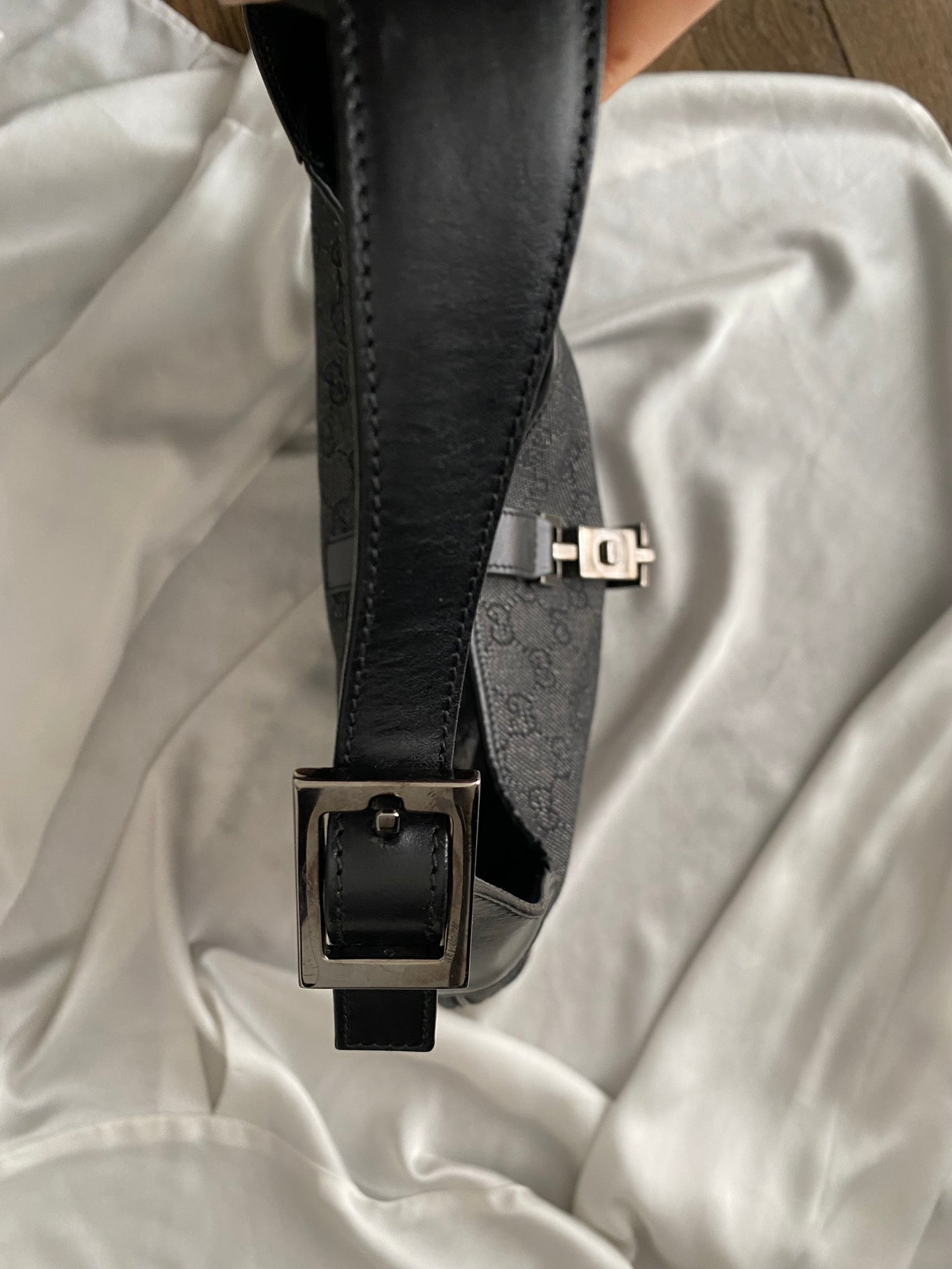 Gucci Jackie monogram denim grigio