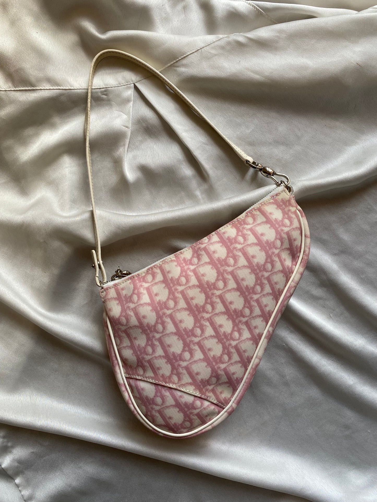 Dior mini saddle monogram rosa