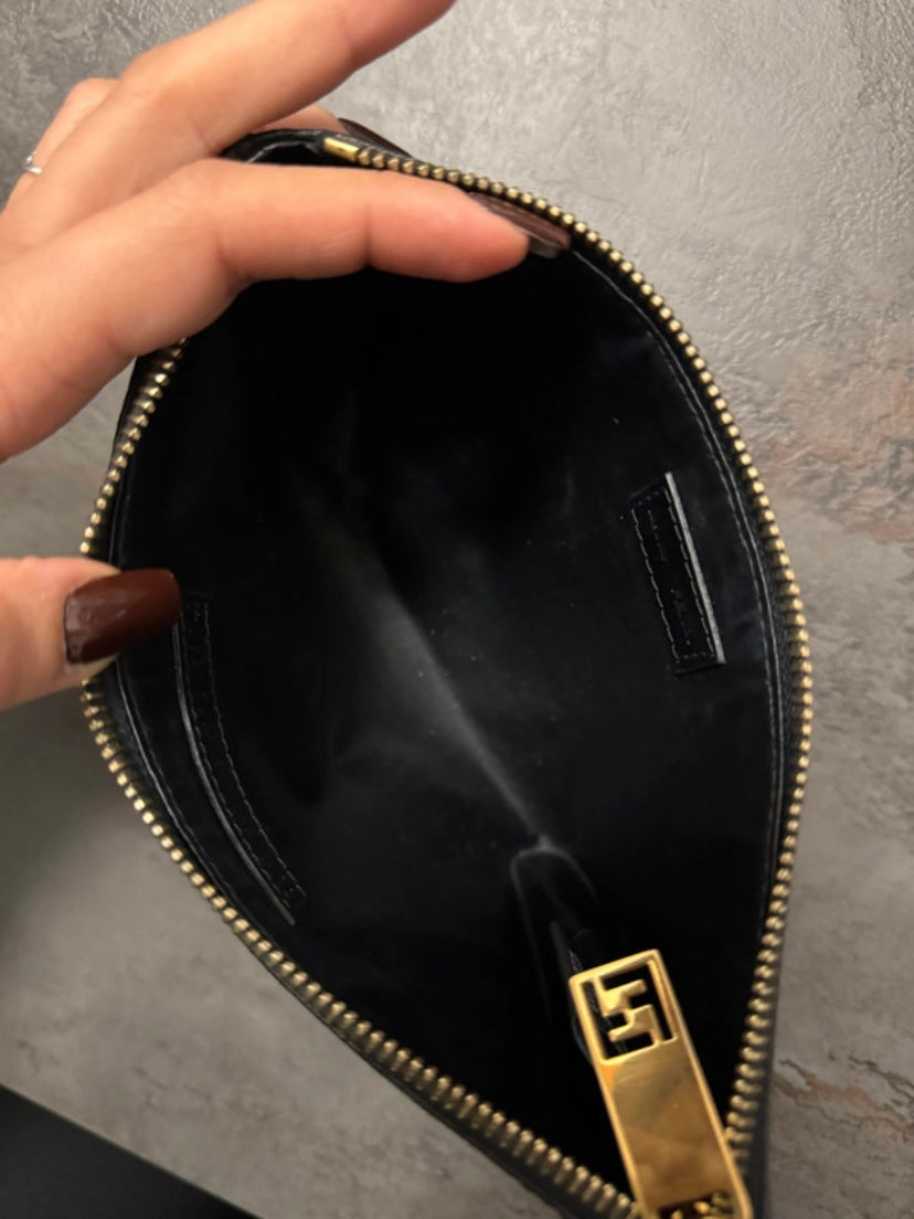 Fendi pochette zucchino black