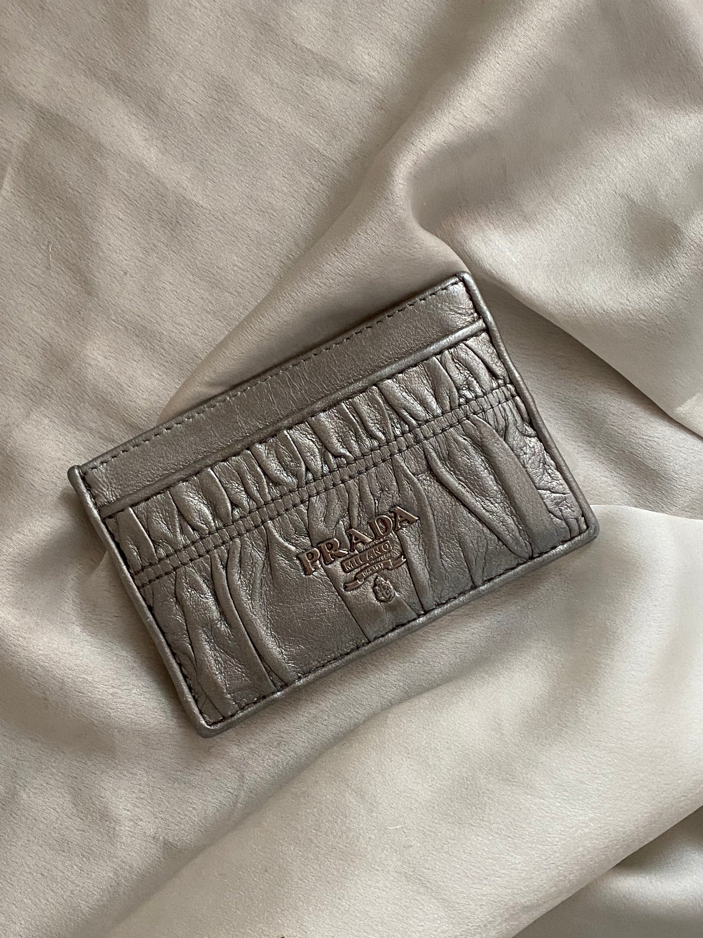 Prada portacarte silver