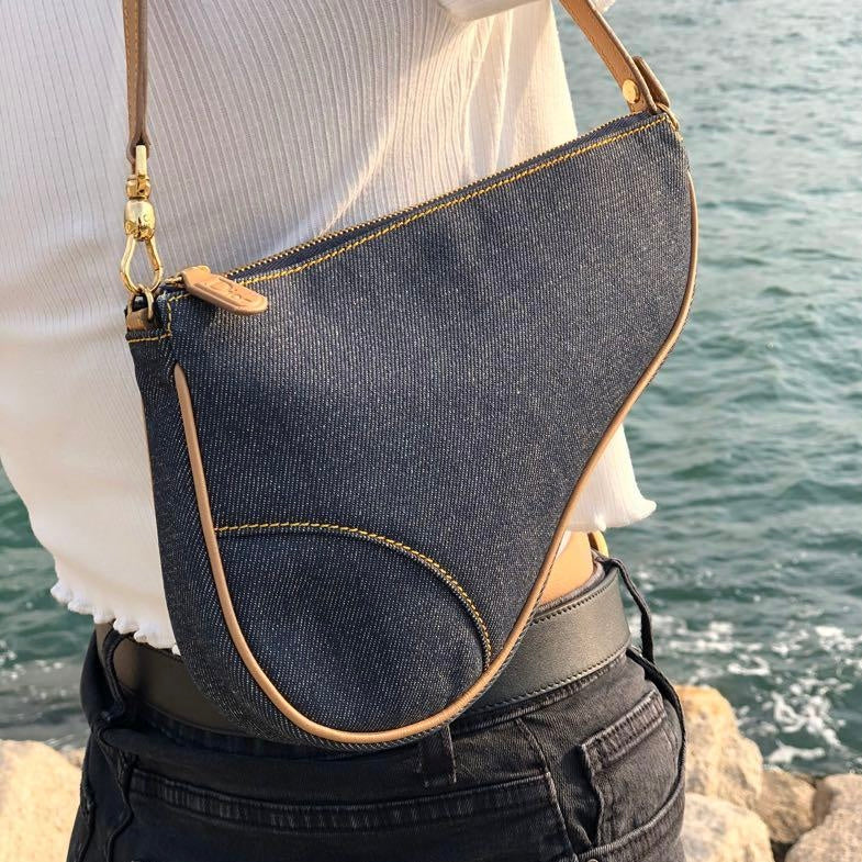 Dior mini saddle denim