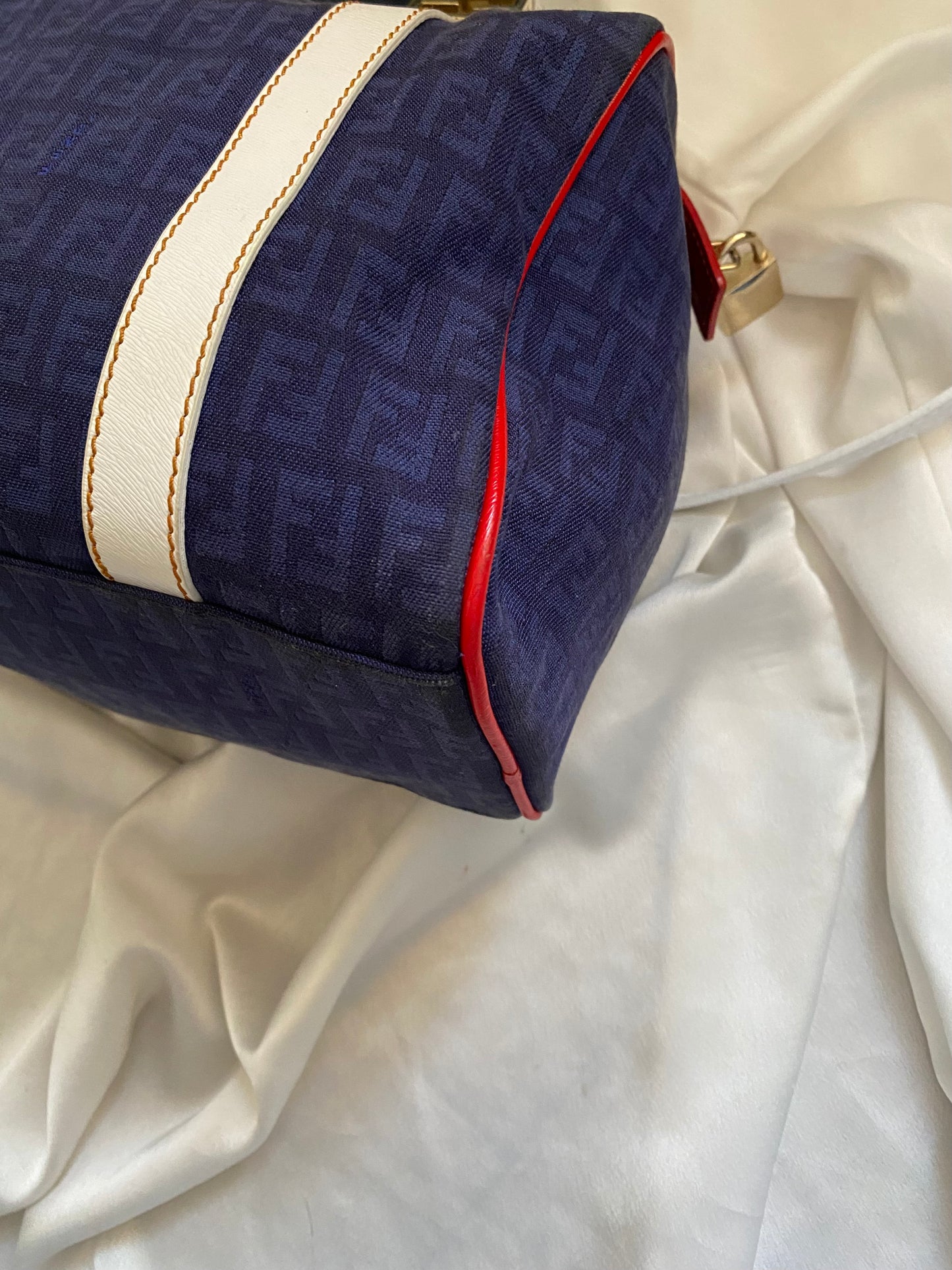 Mini bauletto Fendi monogram zucchino French flag