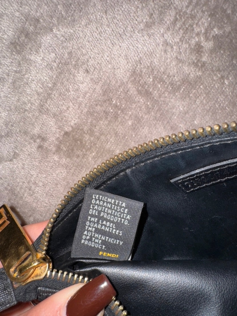 Fendi pochette zucchino black