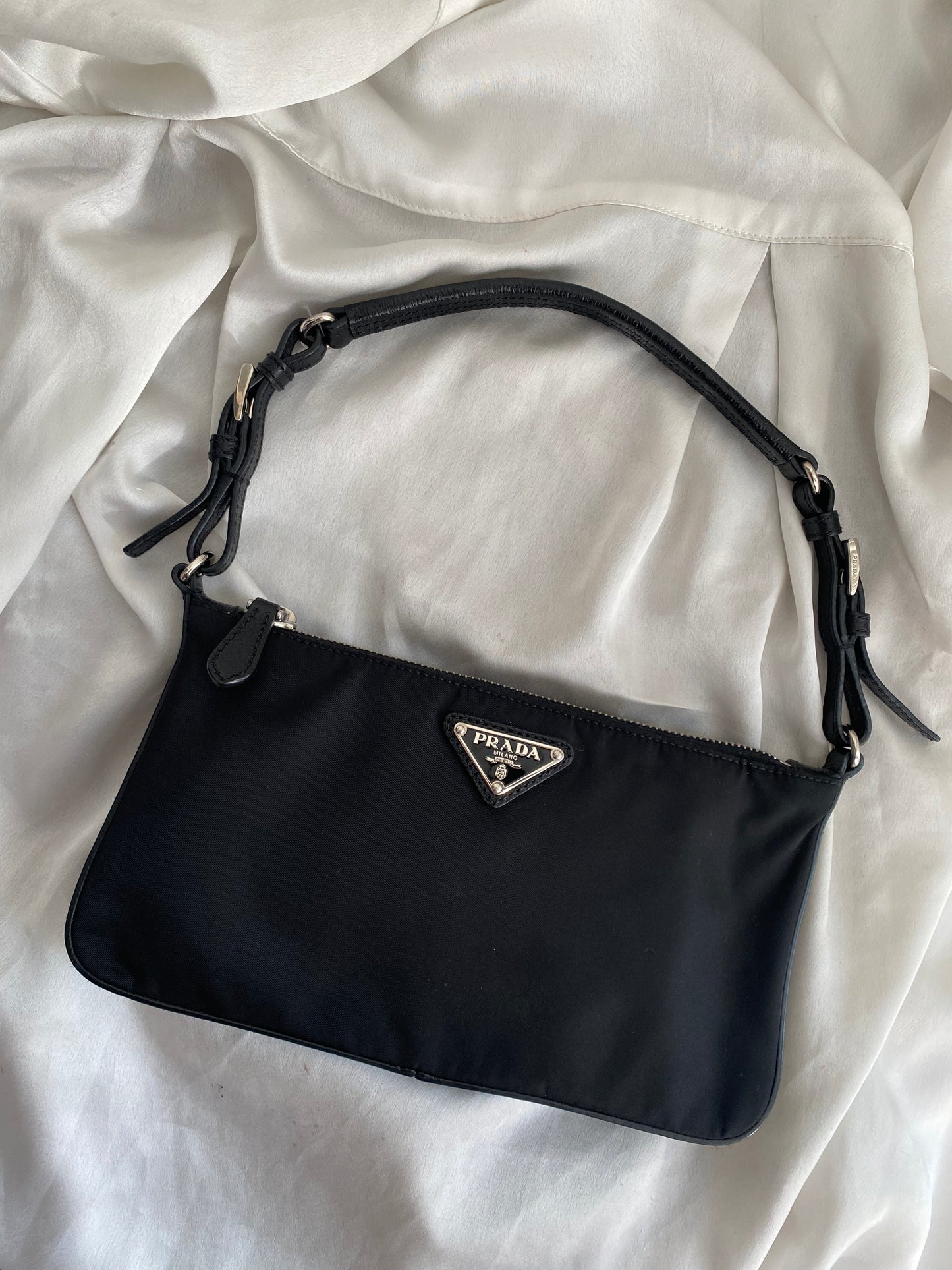 Prada nylon black pochette