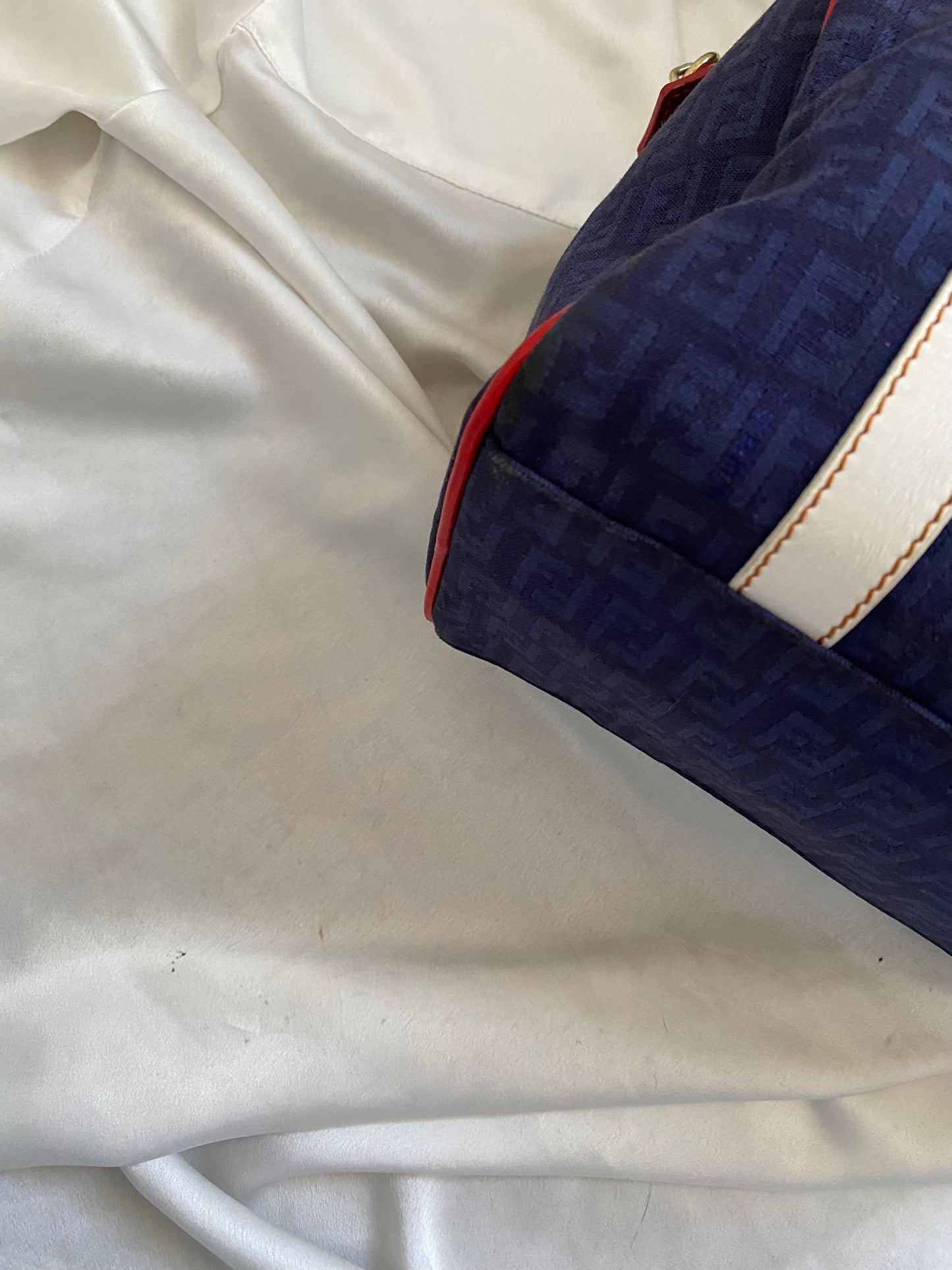 Mini bauletto Fendi monogram zucchino French flag