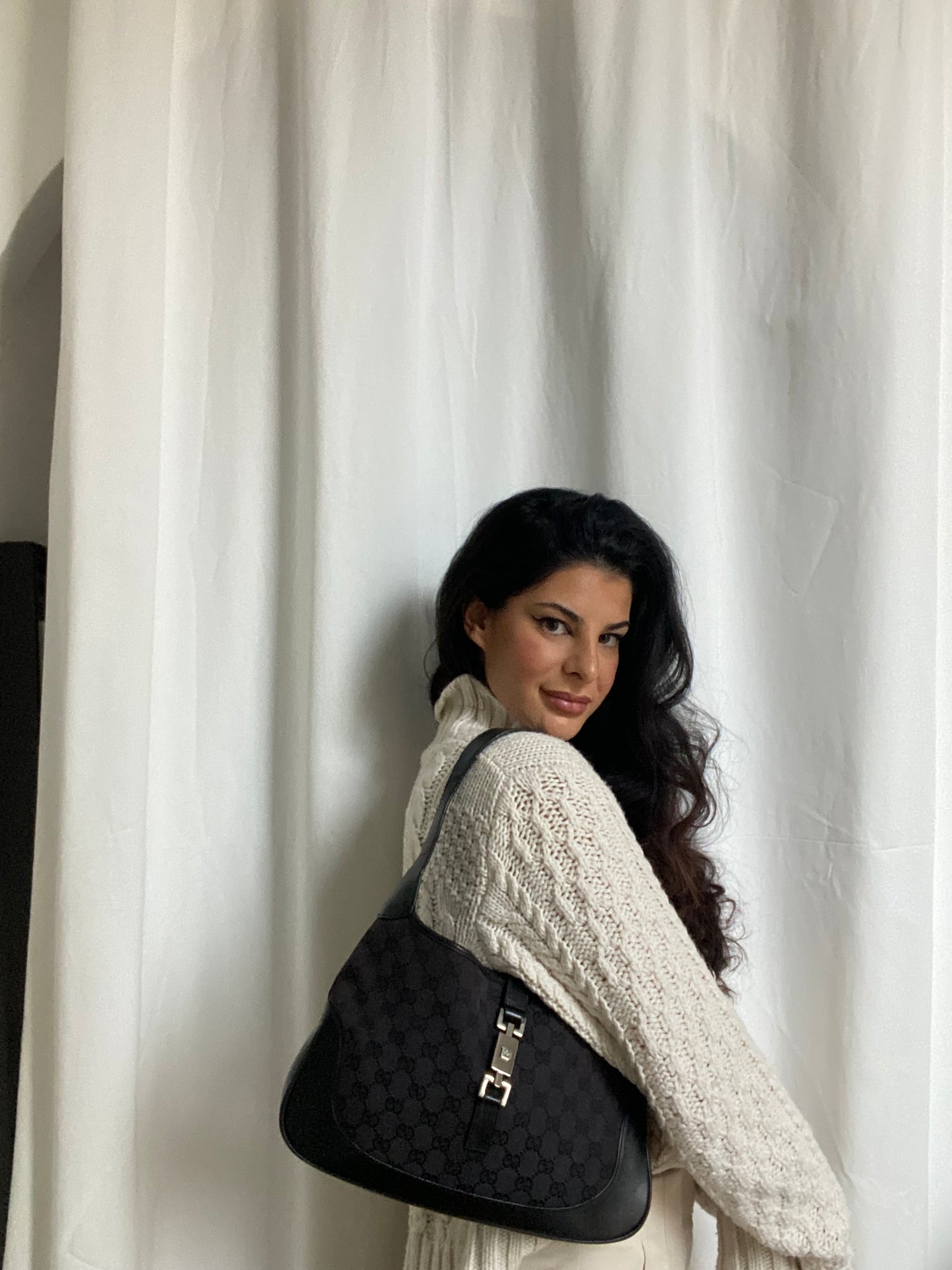 Gucci Jackie era Tom ford monogram nero riflessi marrone scuro