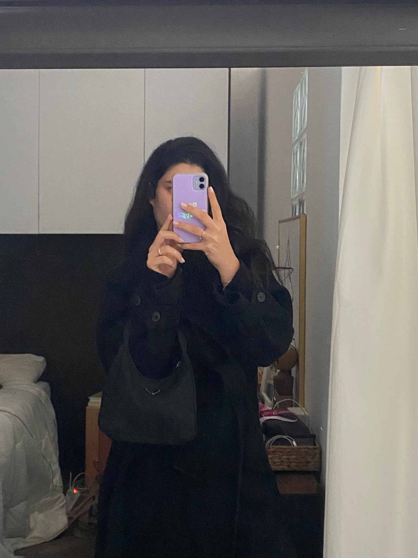 Prada mini hobo black con dustbag