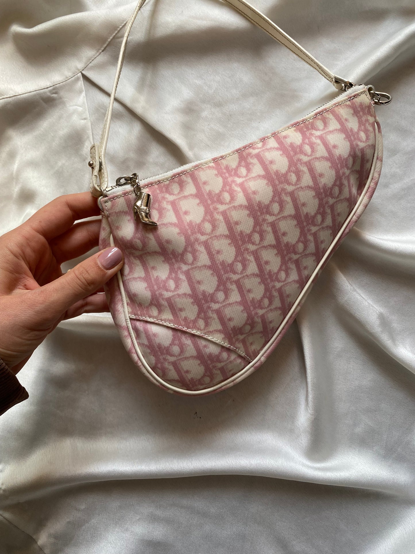Dior mini saddle monogram rosa