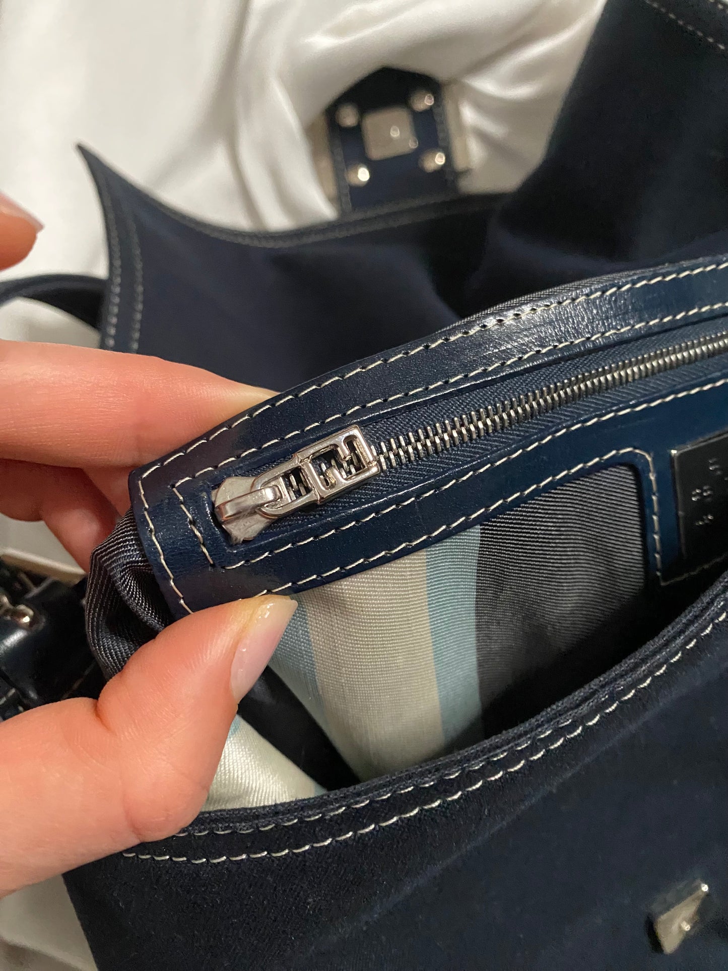 Fendi mamma baguette denim