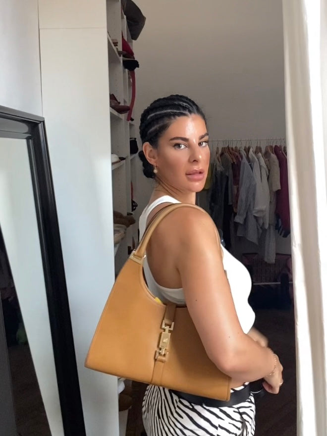 Gucci bardot hazelnut