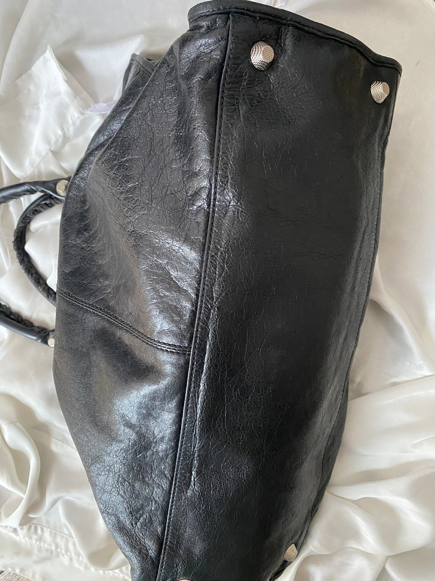 Balenciaga Work black giant hw 12 silver